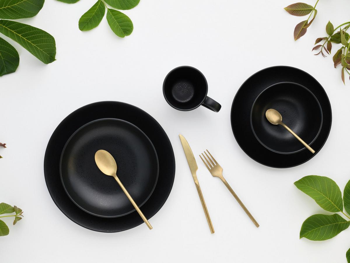 Kombinirani Servis Magic Black Coupe, 20-Delni - črna, Basics, keramika - Creatable