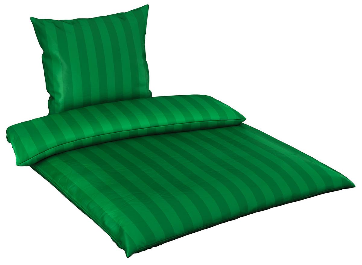 POŚCIEL DOBBY - zielony, Konventionell, tkanina (135/200cm) - Novel