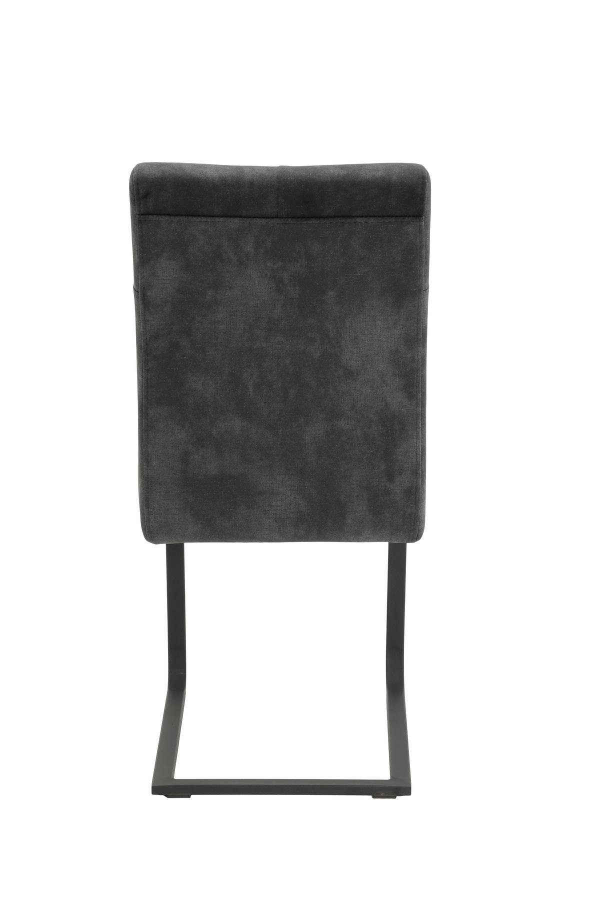 Scaun Luise - antracit, Modern, metal/textil (64/90,5/42,5cm) - Mömax