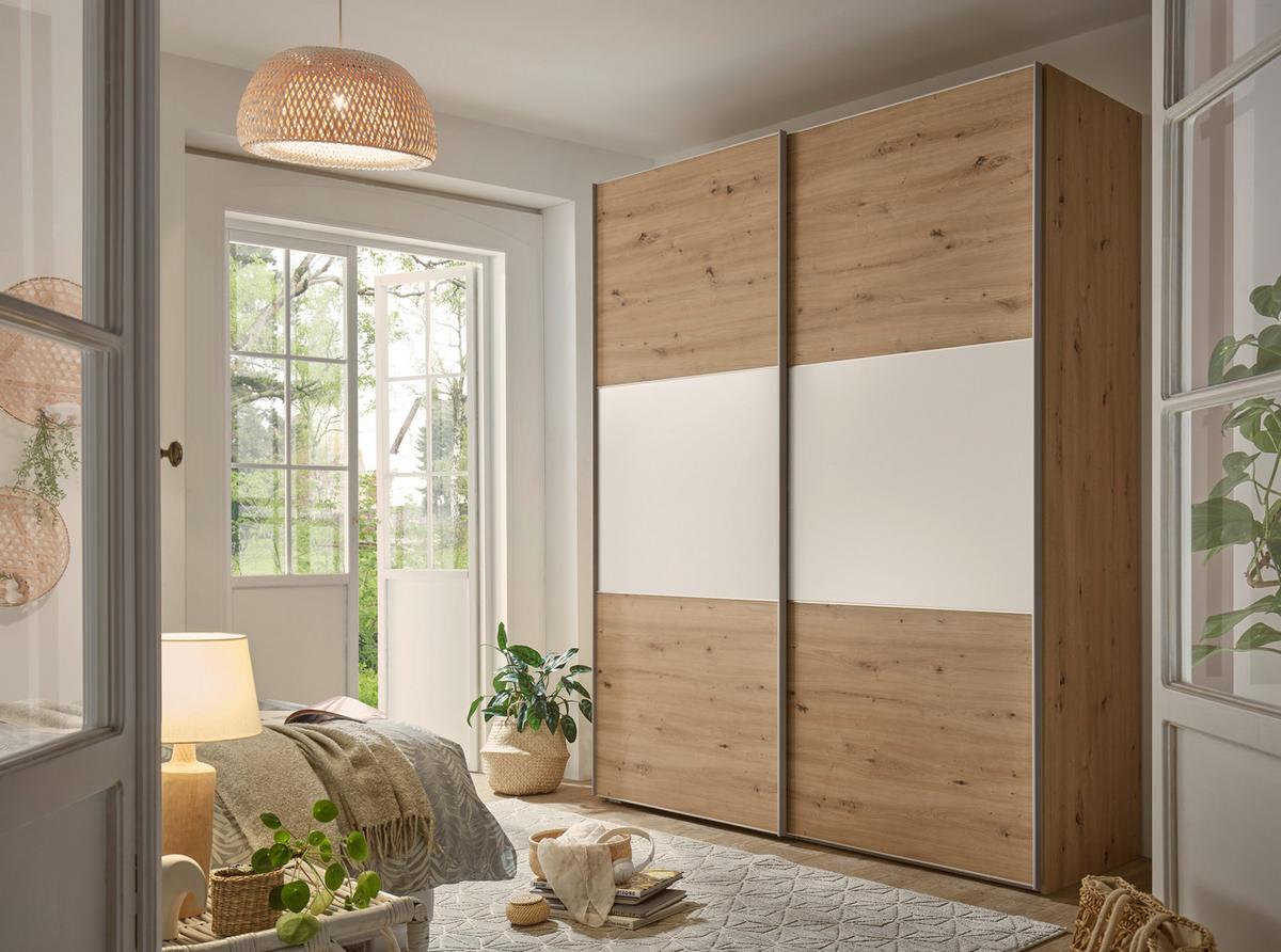 Ormar S Kliznim Vratima Includo - bijela/hrast Artisan, Design (167/222/68cm) - Premium Living