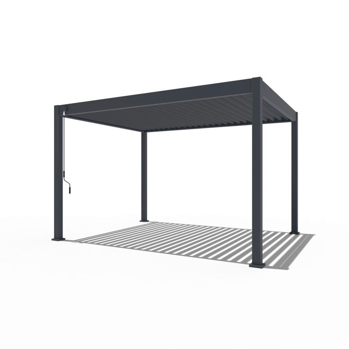 Pergola Superior, Antracit, 3x4m - barve grafita, Basics, kovina (300/255/400cm) - Gardenson