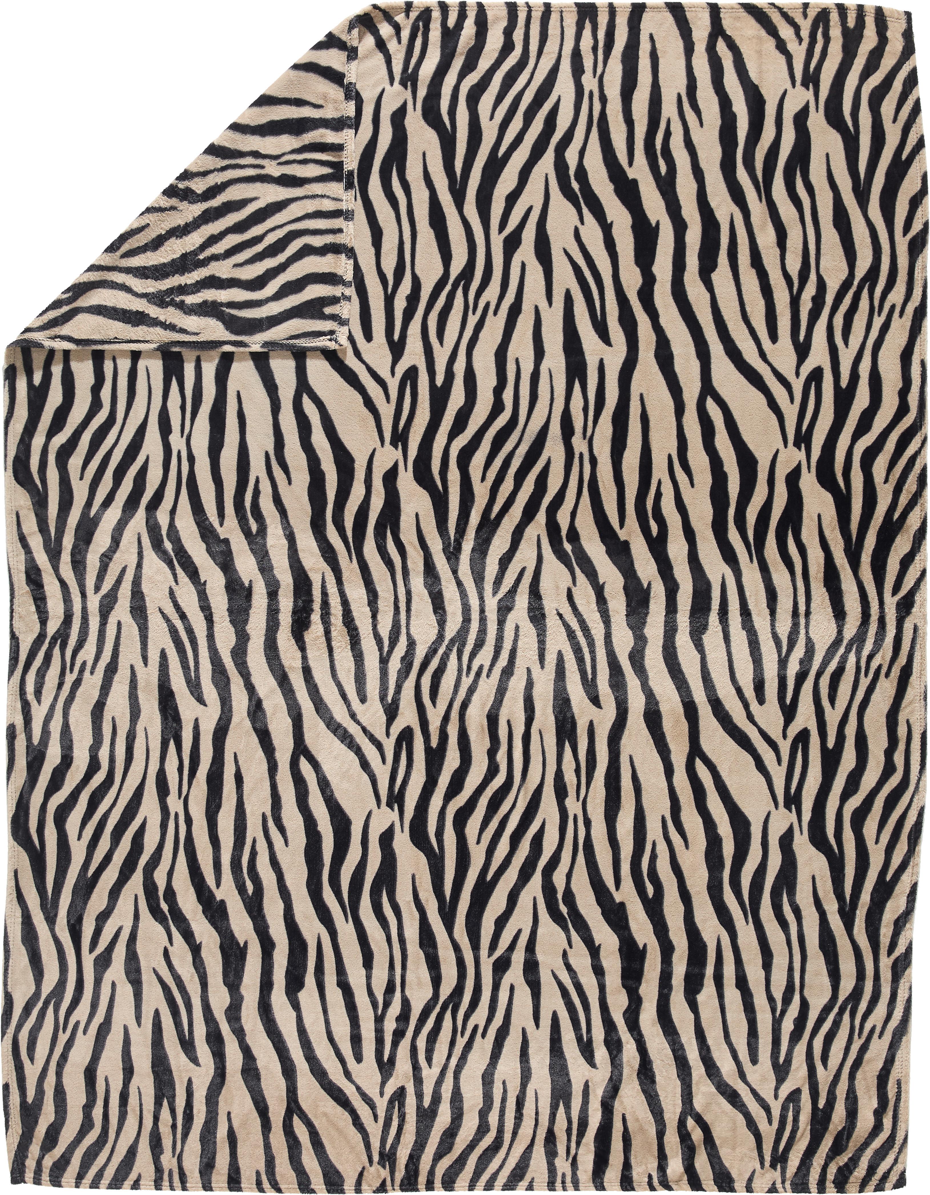 KOC DOMOWY ZEBRA - czarny, Design, tkanina (150/200cm) - Novel