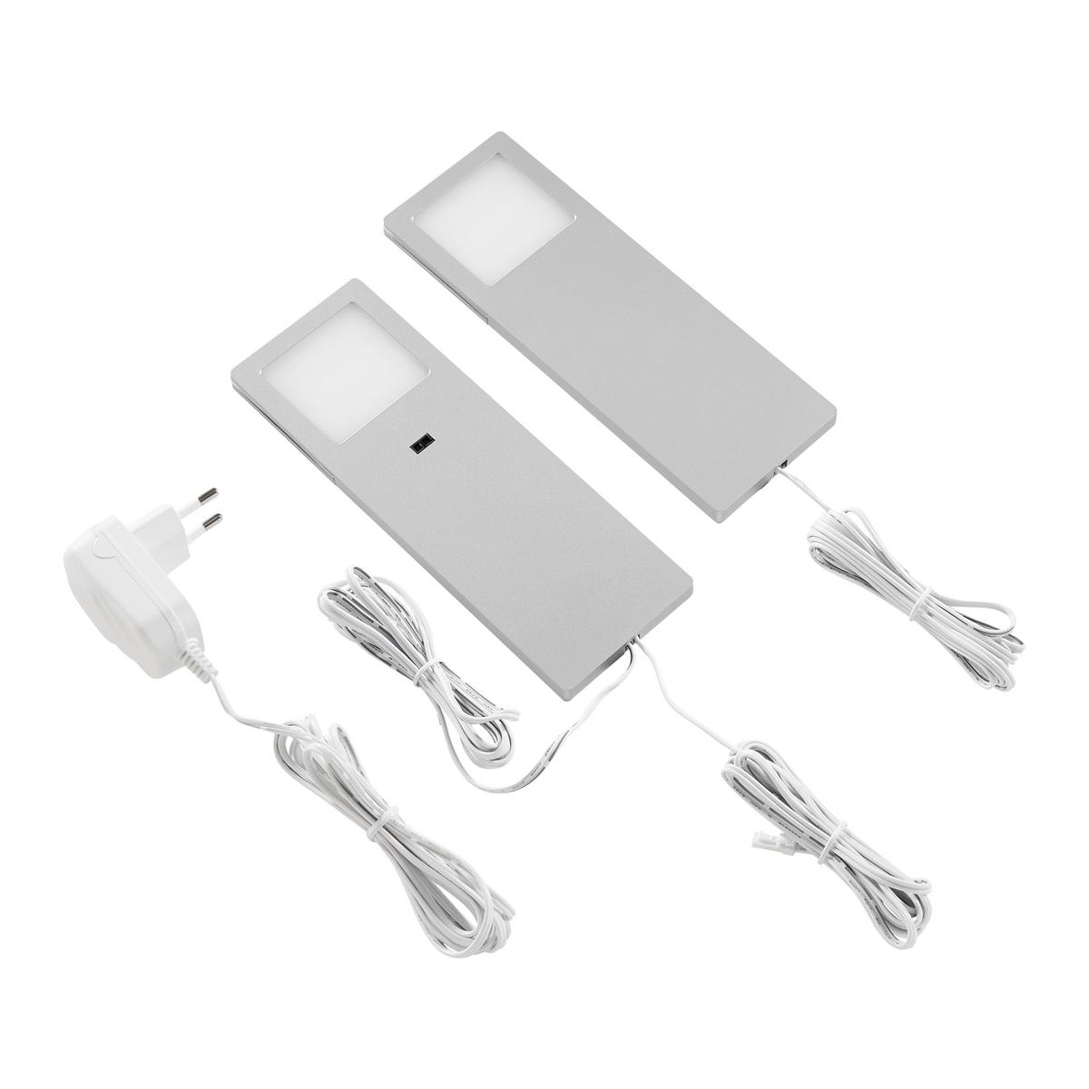 Unterbauleuchten-Set Helena Alufarben - Alufarben, Kunststoff (19/5/0,7cm)