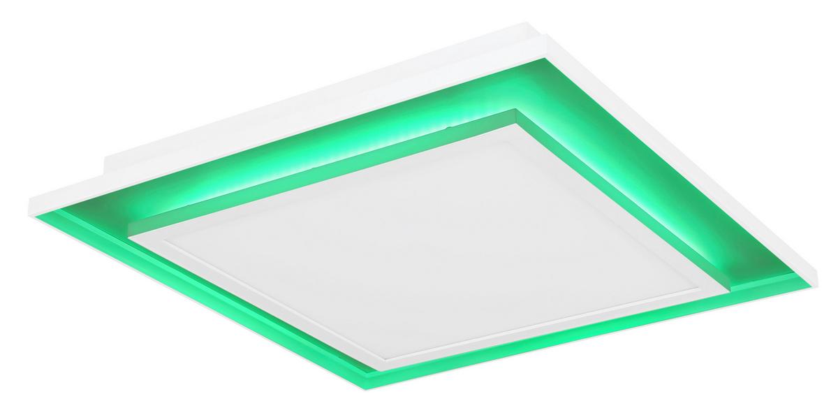 LED-Deckenleuchte Murphy Weiß max. 24 Watt - Weiß, Design, Kunststoff/Metall (44,3/44,3/6,3cm) - Globo