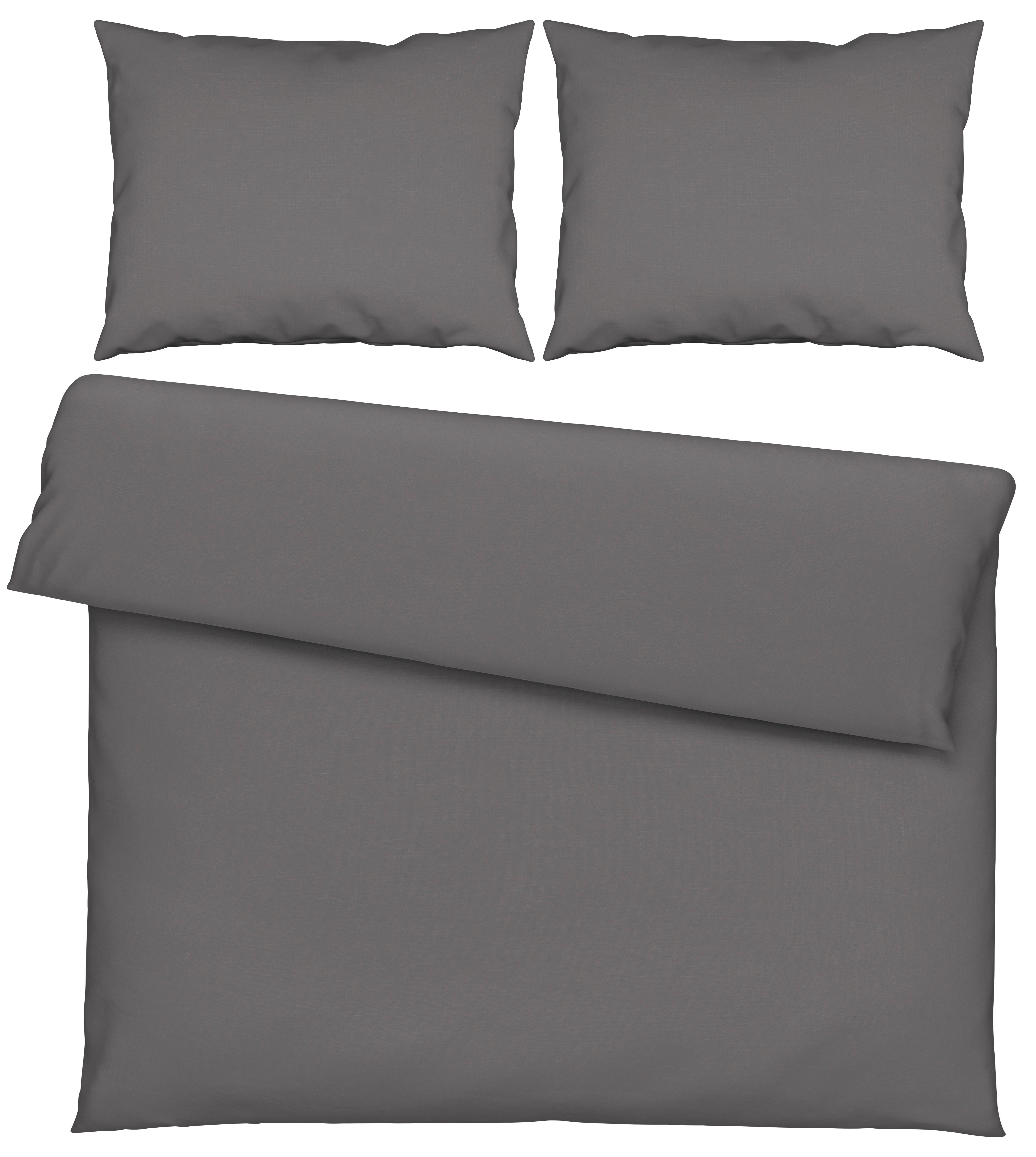 Bettwäsche Iris XXL Grau ca. 200x220cm - Grau, MODERN, Textil (200/220cm) - Modern Living