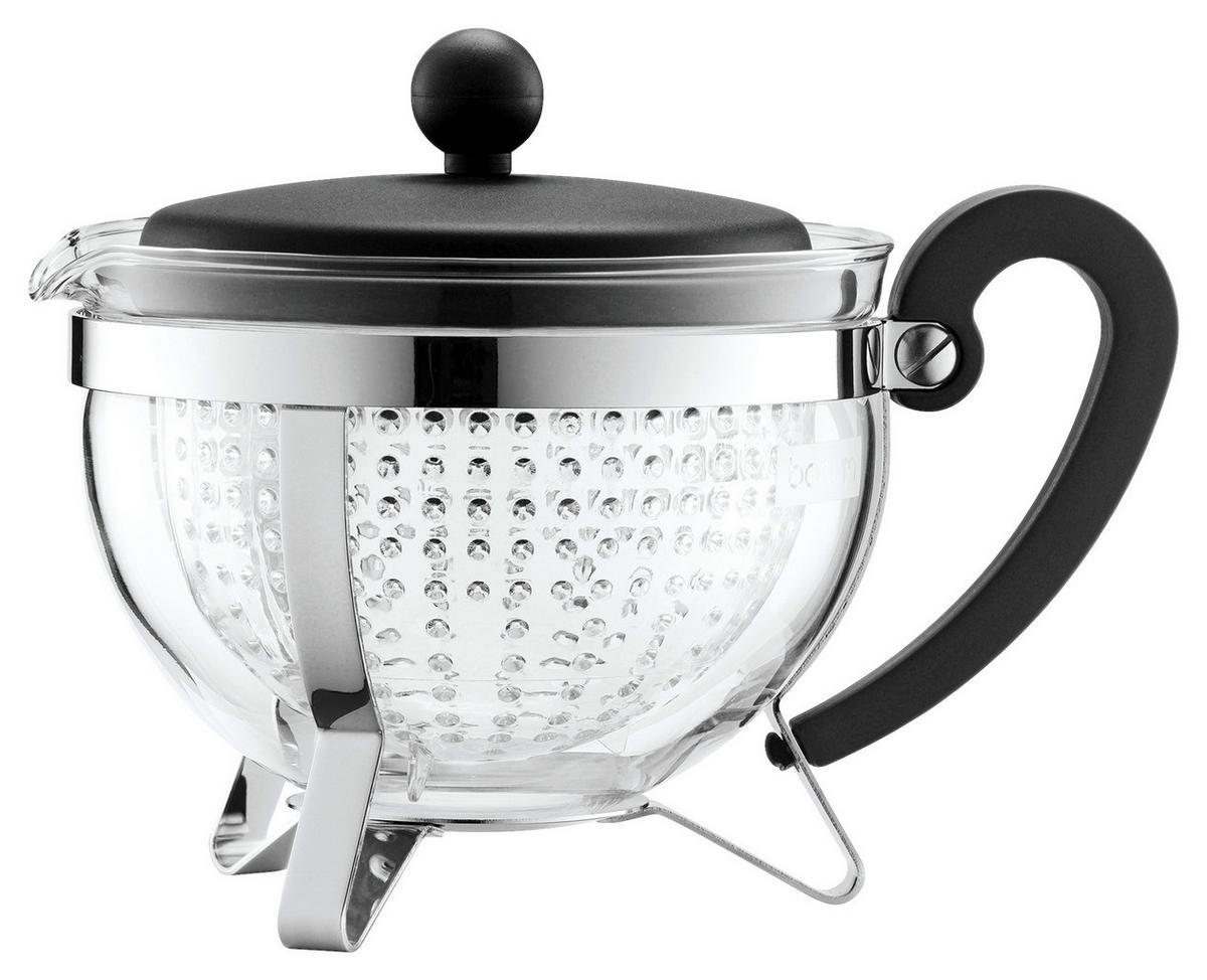 Teekanne Bodum Chamboard Schwarz ca. 1l - Schwarz, KONVENTIONELL, Glas (17/15/17cm) - Bodum