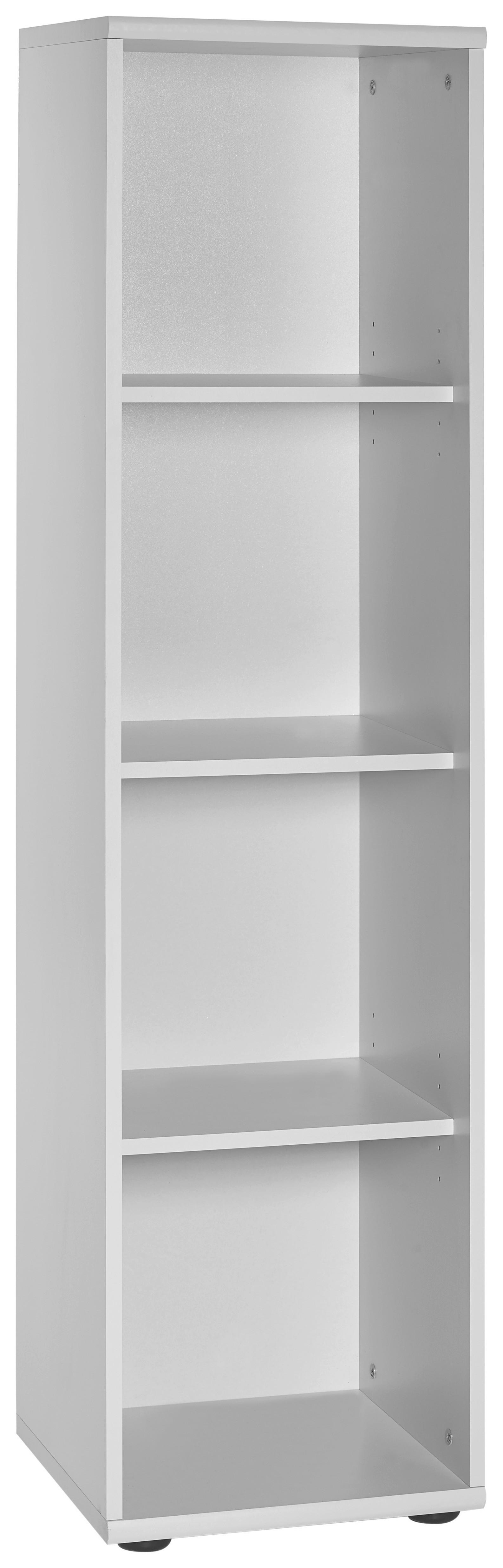 Aktenregal "Serie 4000" , hellgrau - Hellgrau/Schwarz, Basics, Holzwerkstoff/Kunststoff (39,3/152,8/39,5cm) - MID.YOU