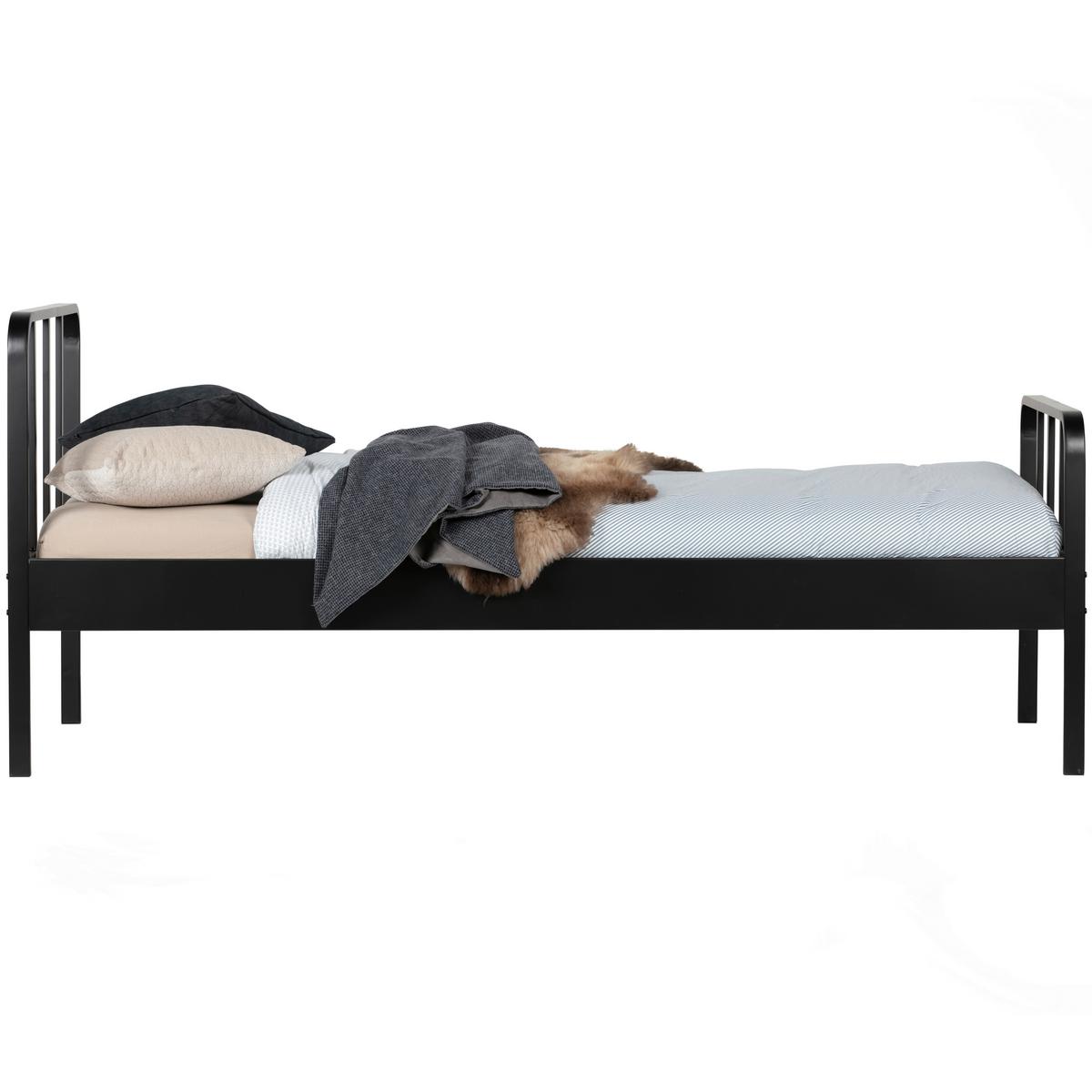Metallbett Mees Schwarz ca. 90x200 cm - Schwarz, Basics, Metall (90/200cm) - MID.YOU