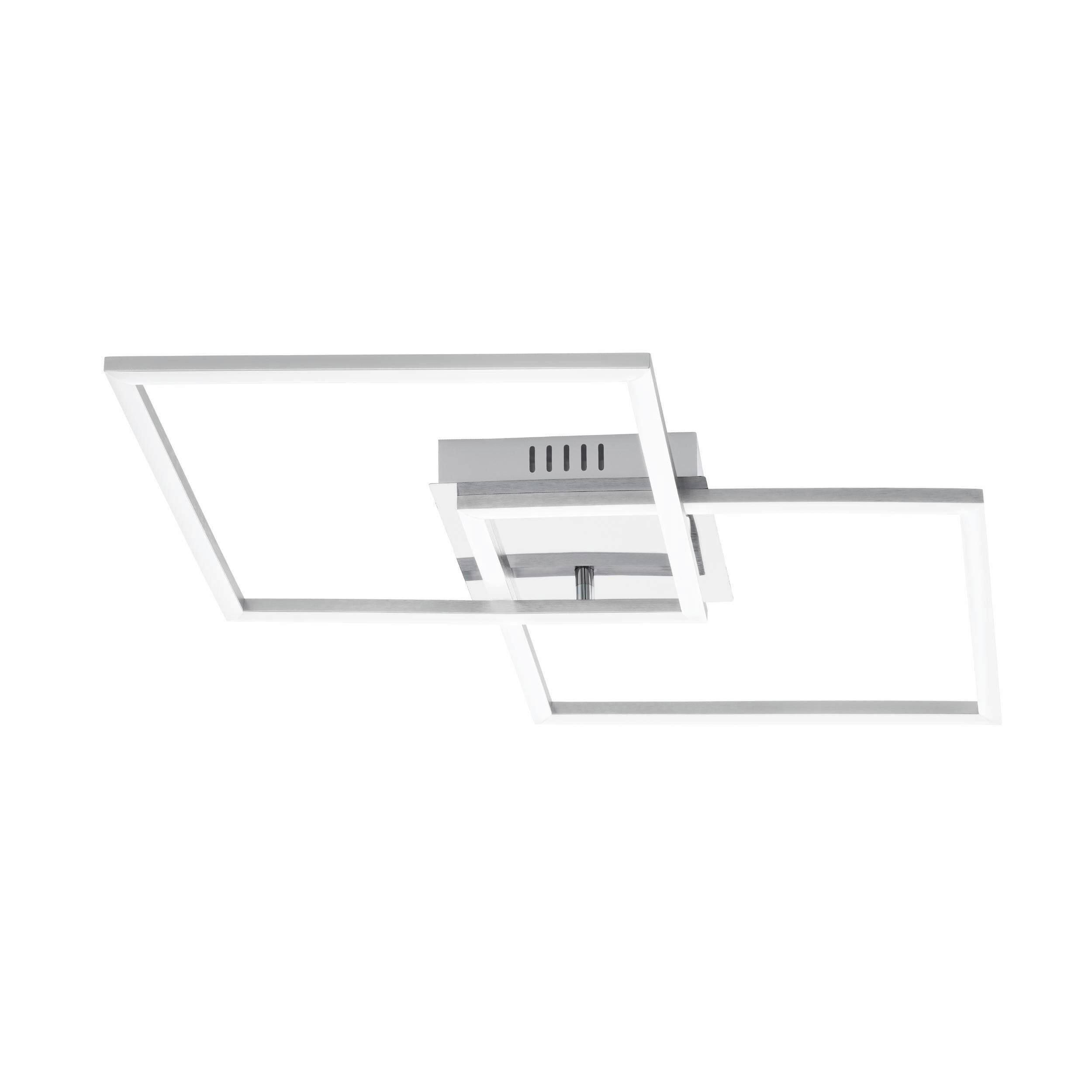 Deckenleuchte 75538 Palmaves 1 Weiss - Weiss/Nickelfarben, Basics, Kunststoff/Metall (66,5/41,5/6cm) - Eglo