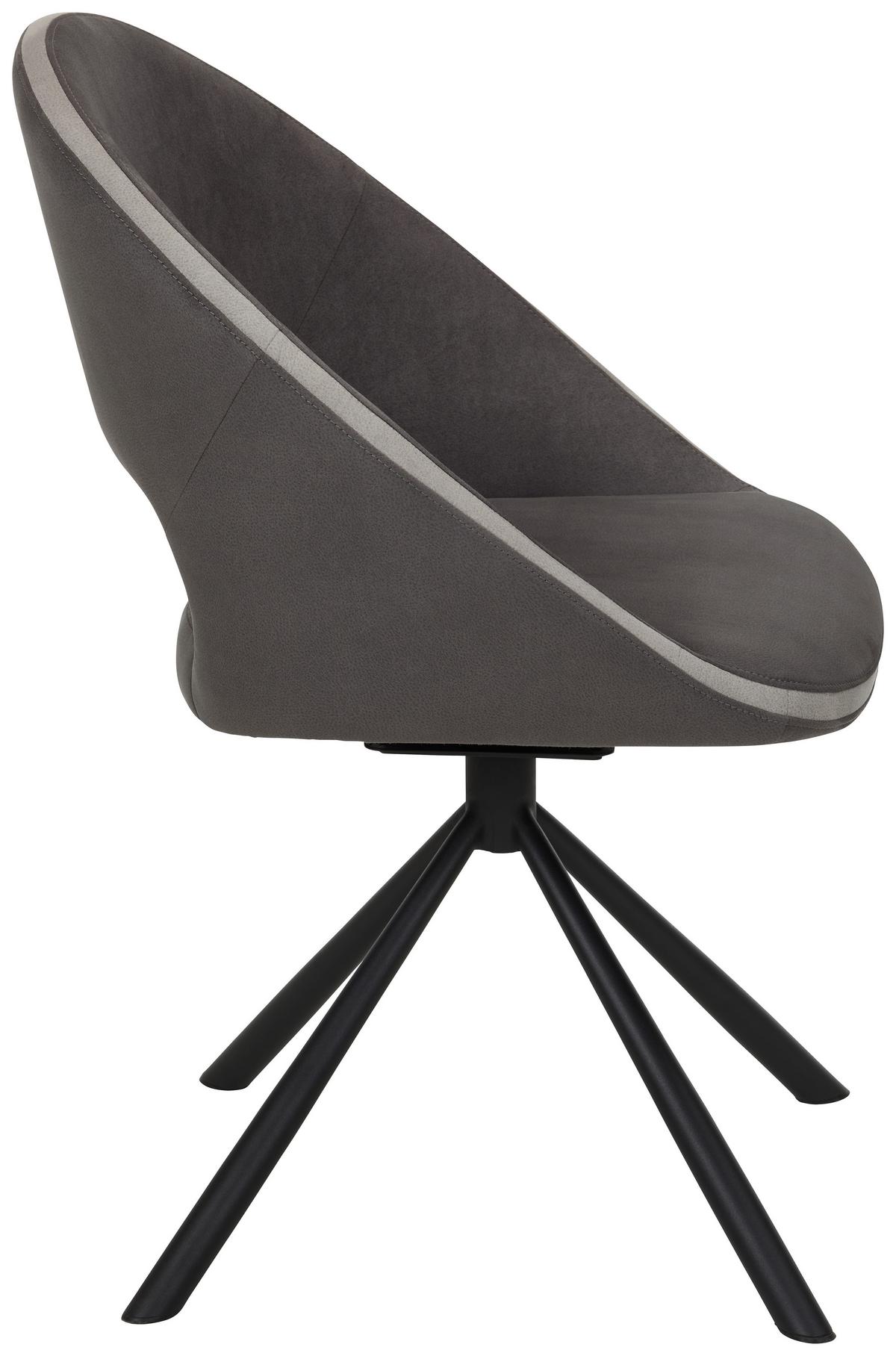 Stol Lobito, Vintage Siva - siva/črna, Moderno, kovina/tekstil (59/86/59cm) - Mömax