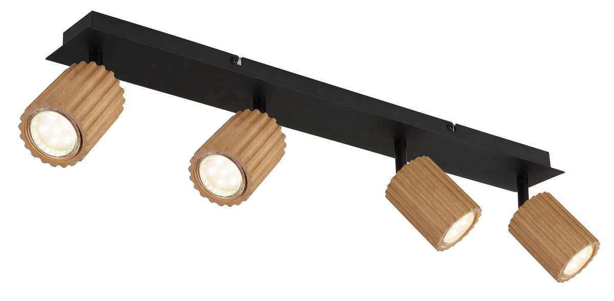 STRAHLER 57037-4 WENZEL - Dunkelbraun/Schwarz, Natur, Holz/Metall (65/8/13cm) - Globo