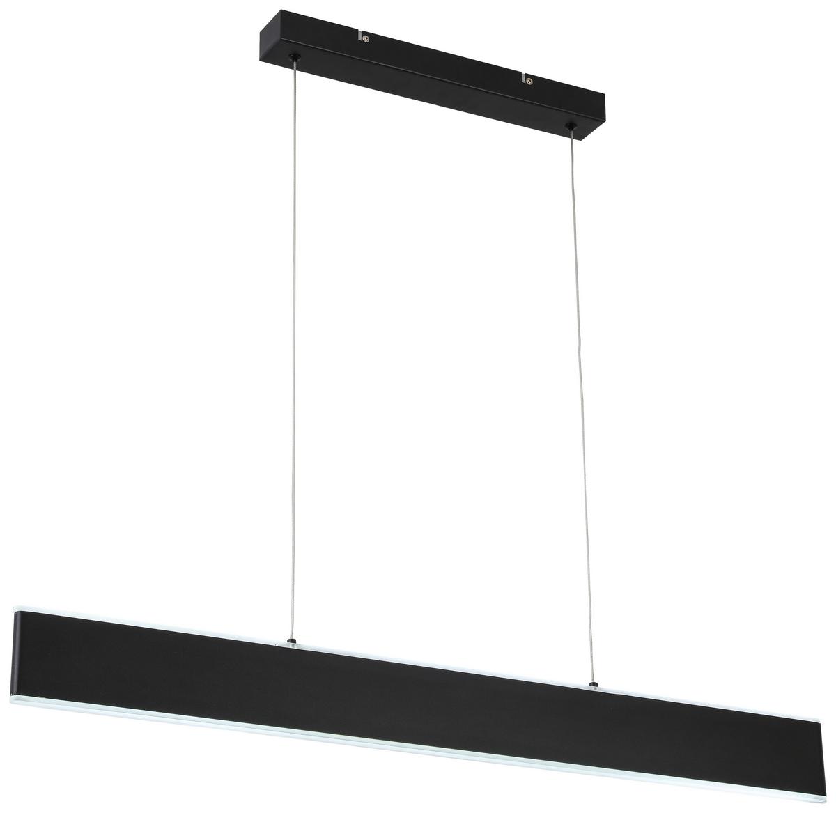 Led Függőlámpa Saki - fekete, Modern, műanyag/fém (90cm) - Premium Living