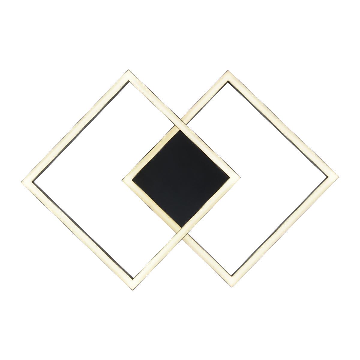 LAMPA SUFITOWA LED JAYDEN - czarny, Modern, tworzywo sztuczne/metal (74/51/9cm) - Bessagi Home