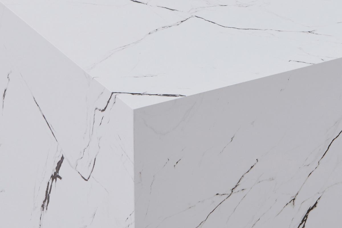 BEISTELLTISCH CUBOID 125 WEIß - Weiss, Design, Holzwerkstoff (55/55/40cm) - Kayoom