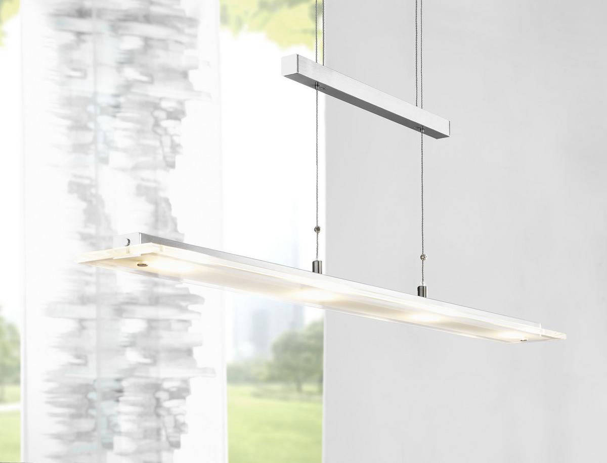 LAMPA WISZĄCA LED 211224 TENSO - kolor niklowy, Design, metal/szkło (88/9/80-150cm) - Fischer & Honsel