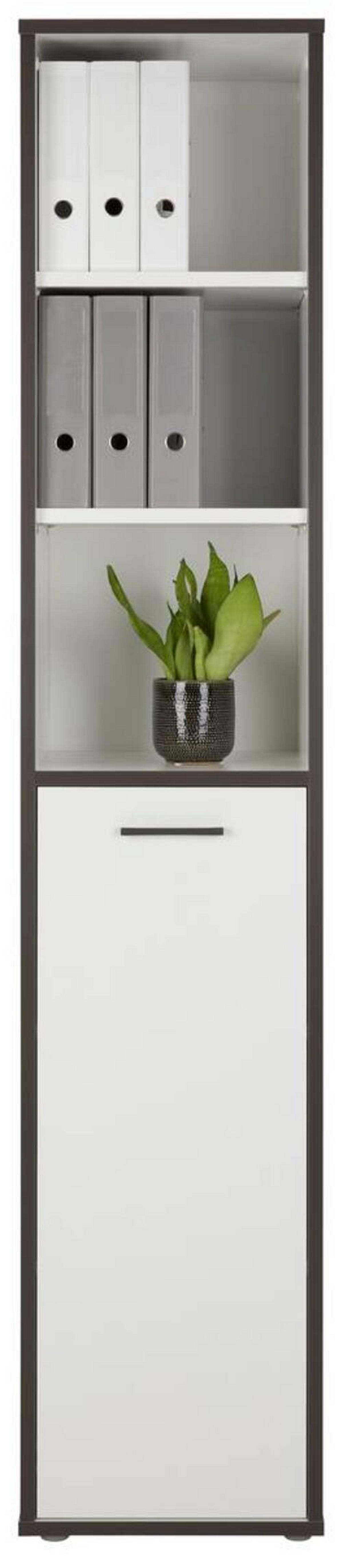 Regalkombination in Grau/Weiss - Weiss/Grau, Modern, Holzwerkstoff/Kunststoff (44,8/226,4/41,5cm) - Mömax
