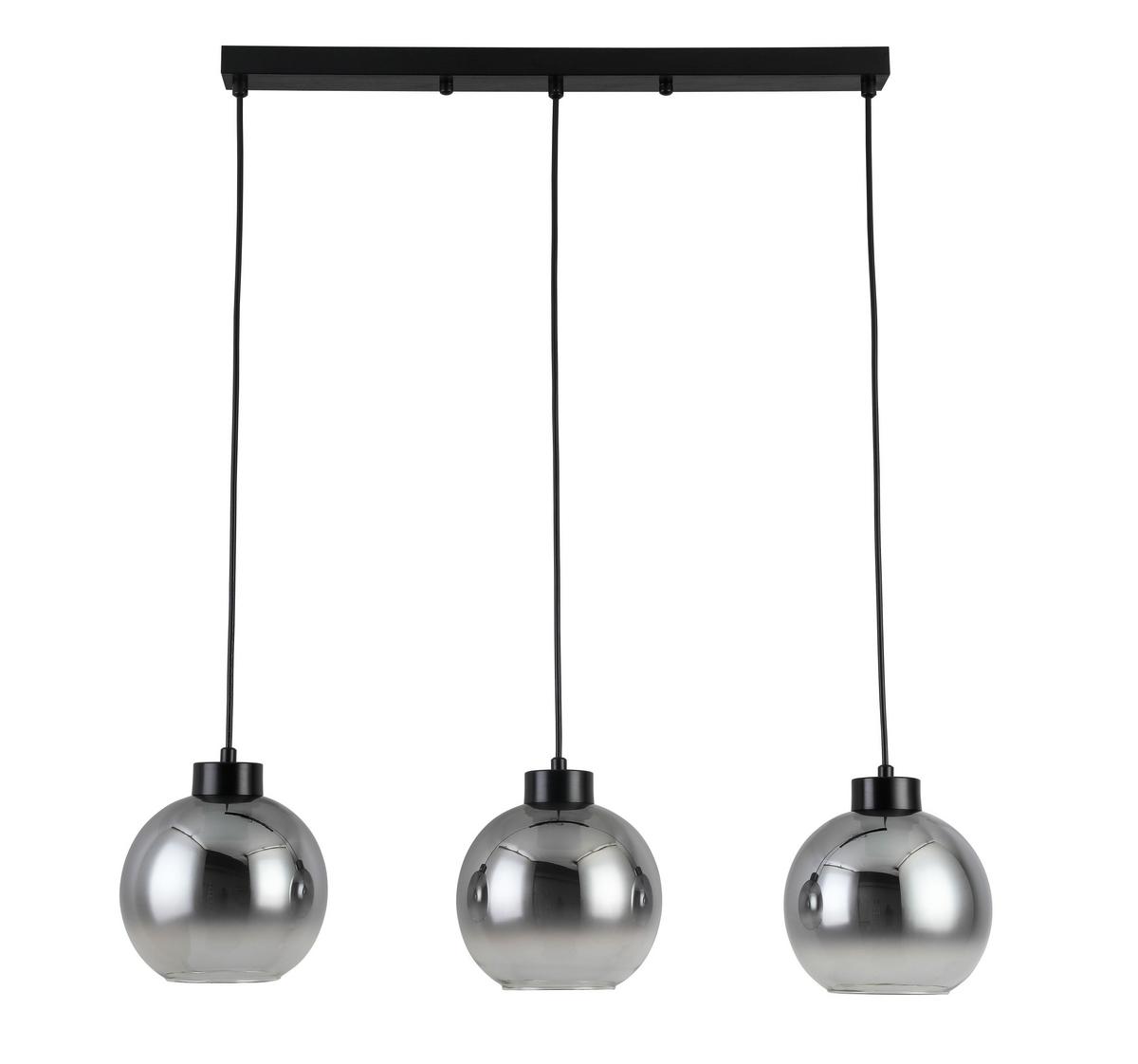 LAMPA WISZĄCA SMOKEY - antracytowy/kolor chromowy, Lifestyle, metal/szkło (72/18/120cm) - Dieter Knoll