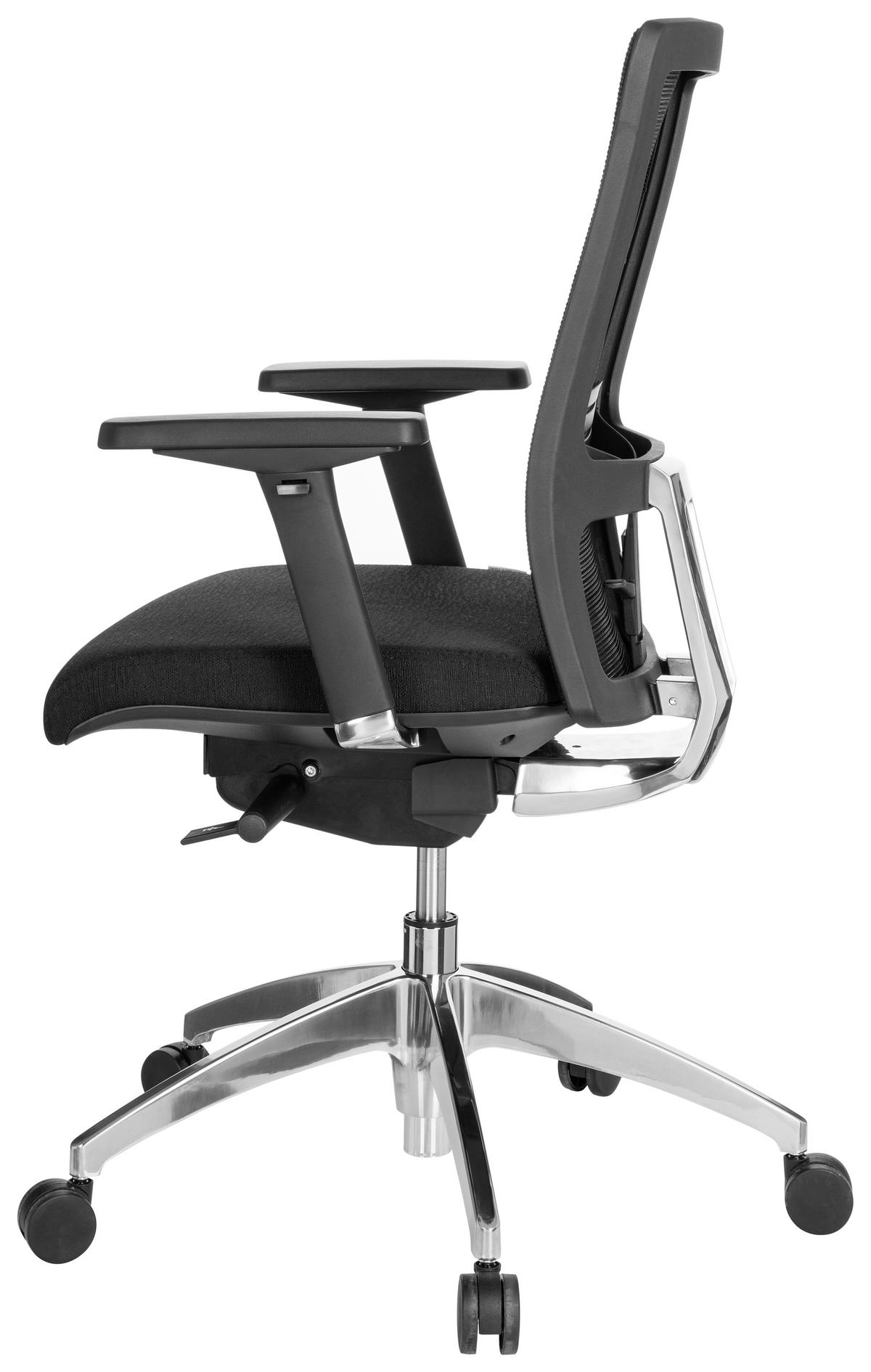 Pisarniški Stol Astra Base, Črna - črna/barve aluminija, Moderno, kovina/umetna masa (57/113/52cm) - MID.YOU