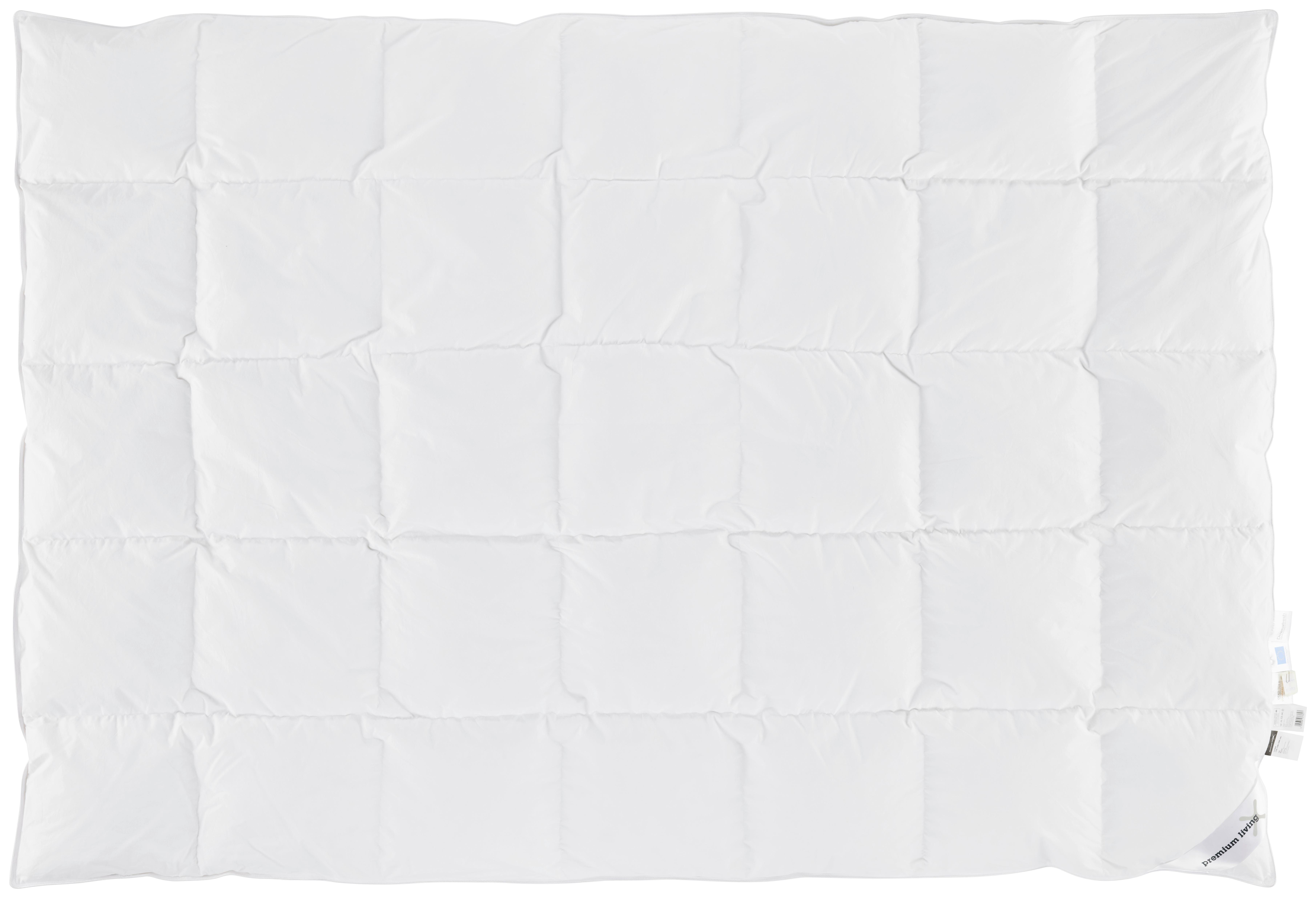 Daunenduvet LUNA - Weiss, Konventionell (160/210cm) - Premium Living