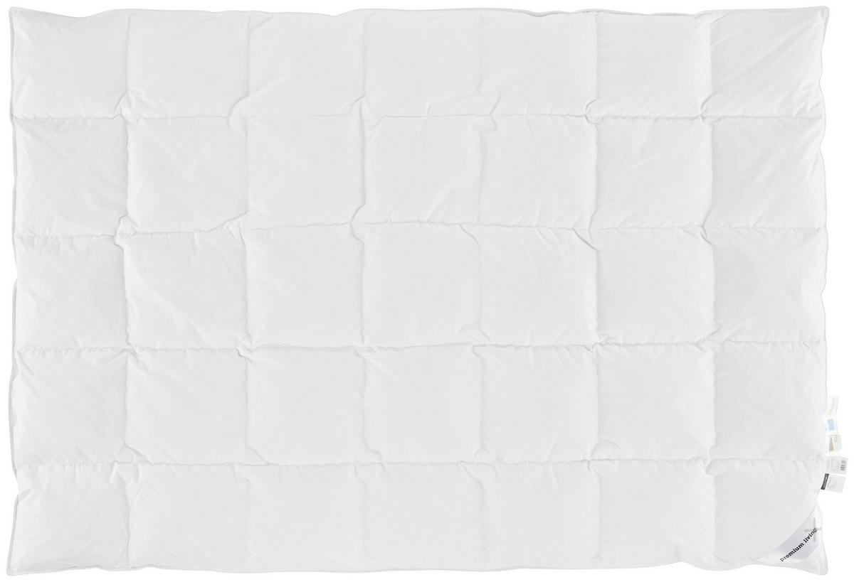 Daunenduvet LUNA - Weiss, Konventionell (160/210cm) - Premium Living