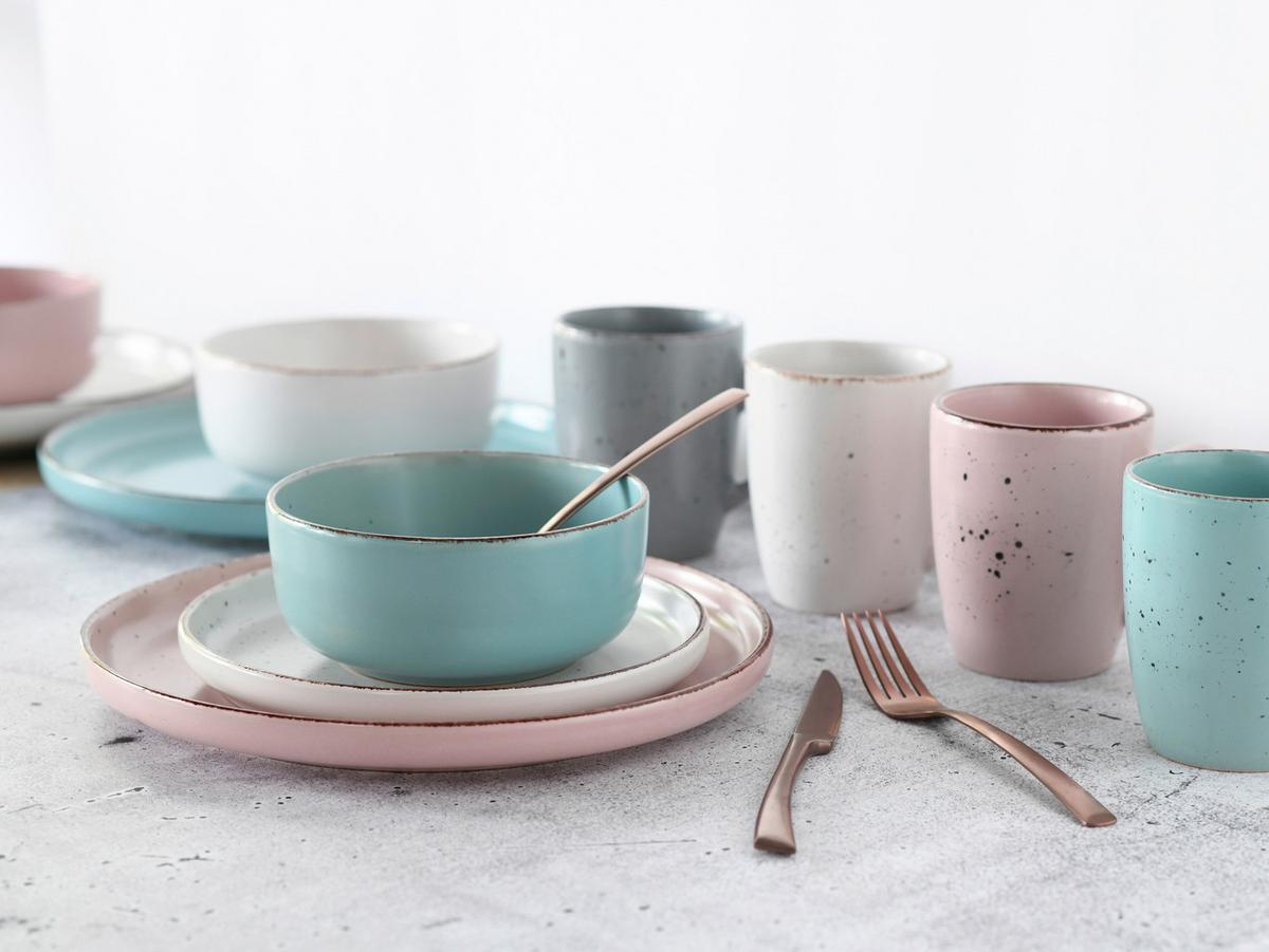 Kombinirani Servis Modern Fashion, 16-Delni - temno roza/modra, keramika - Creatable