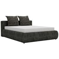 Polsterbett Olive Schwarz ca. 160x200 - Sandfarben/Schwarz, KONVENTIONELL, Holzwerkstoff/Kunststoff (160/200cm) - Mömax