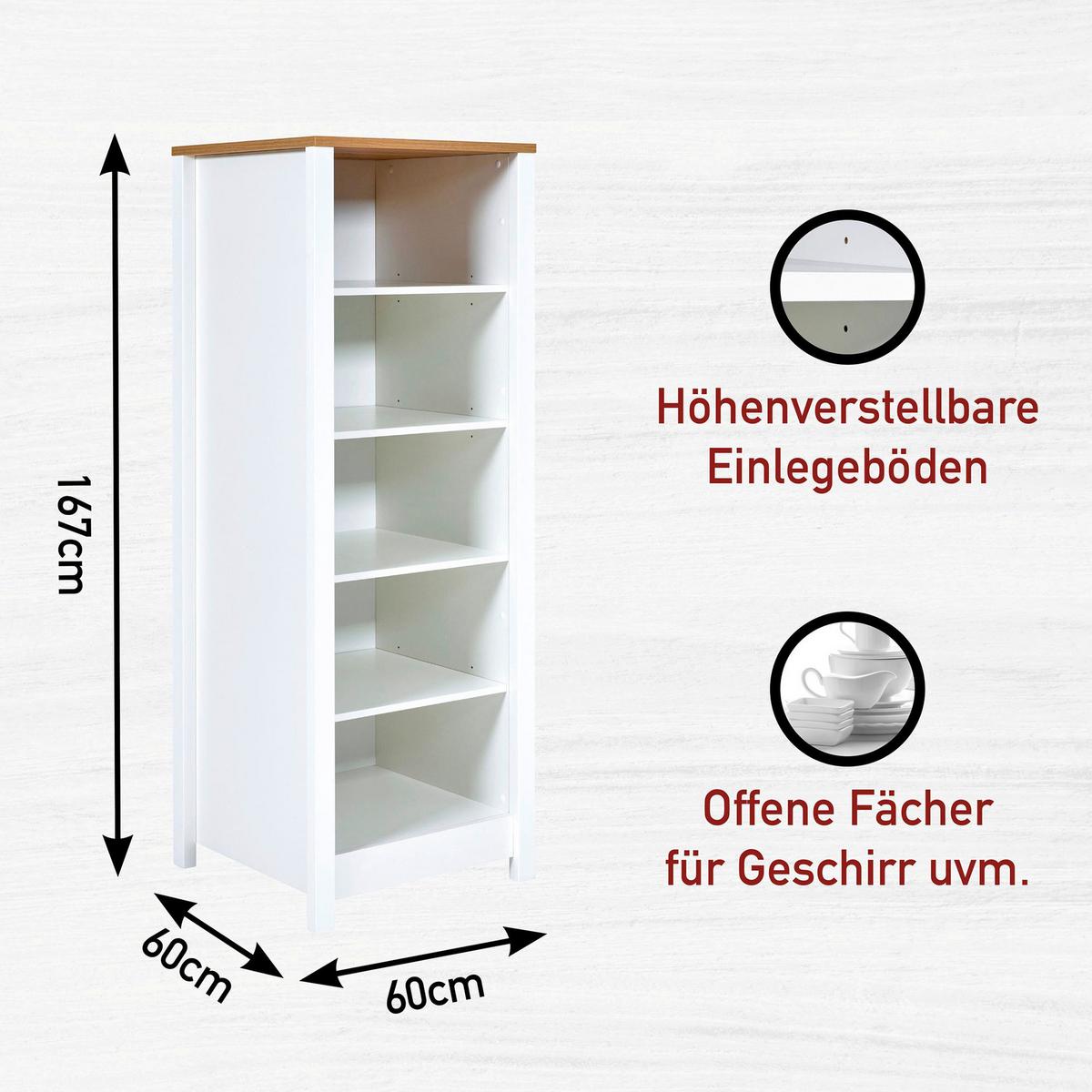 Küchenleerblock Bundle 9-Sorba o. Geräte Weiß - Silberfarben/Weiß, MODERN, Glas/Holzwerkstoff (430/227/60cm) - home24