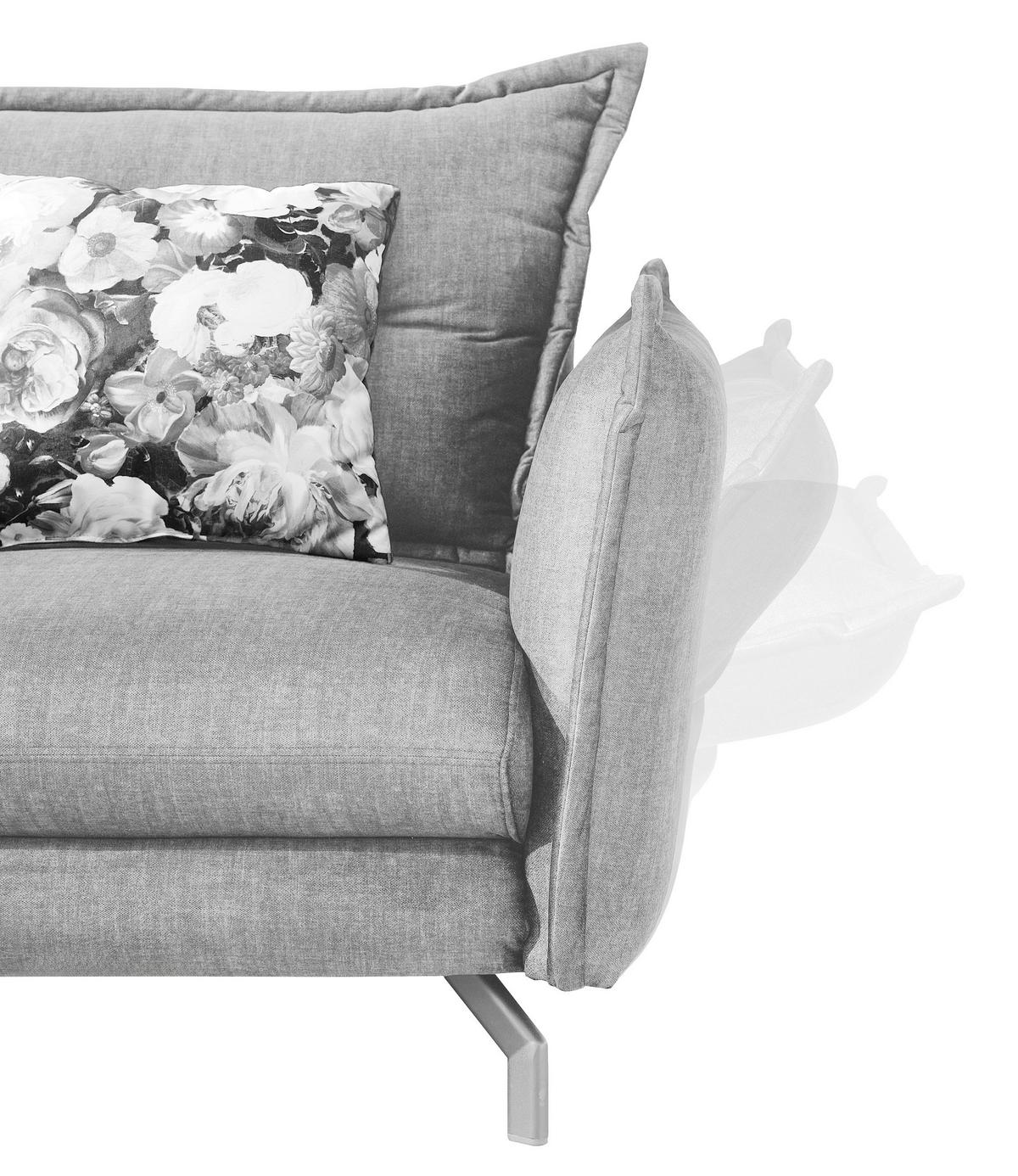 Wohnlandschaft Lava Braun Velours - Türkis/Schwarz, MODERN, Textil/Metall (255/180cm) - Livetastic