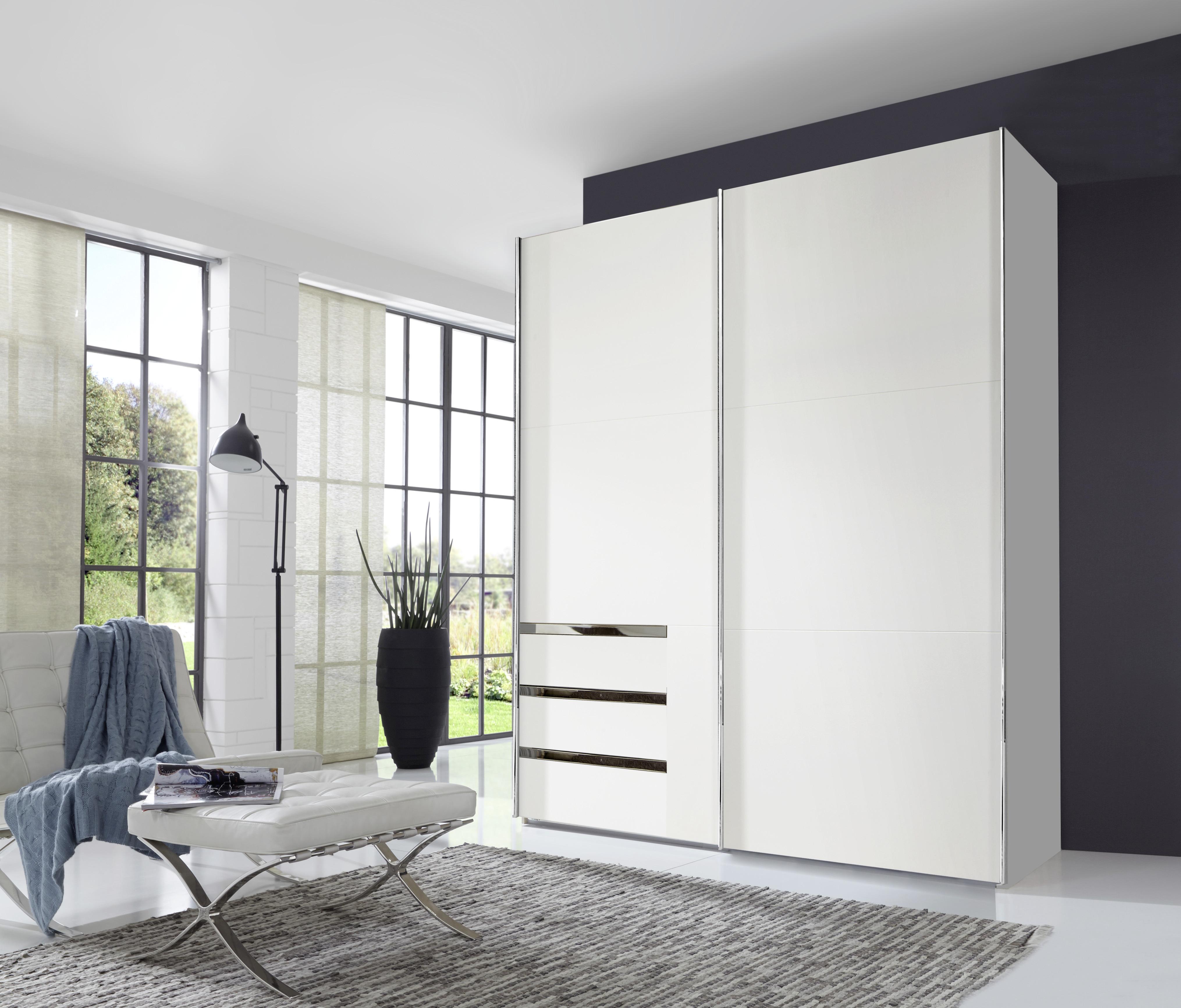 Ormar S Kliznim Vratima Level 36a - bijela/boje kroma, Moderno, drvni materijal/metal (250/216/65cm) - Modern Living