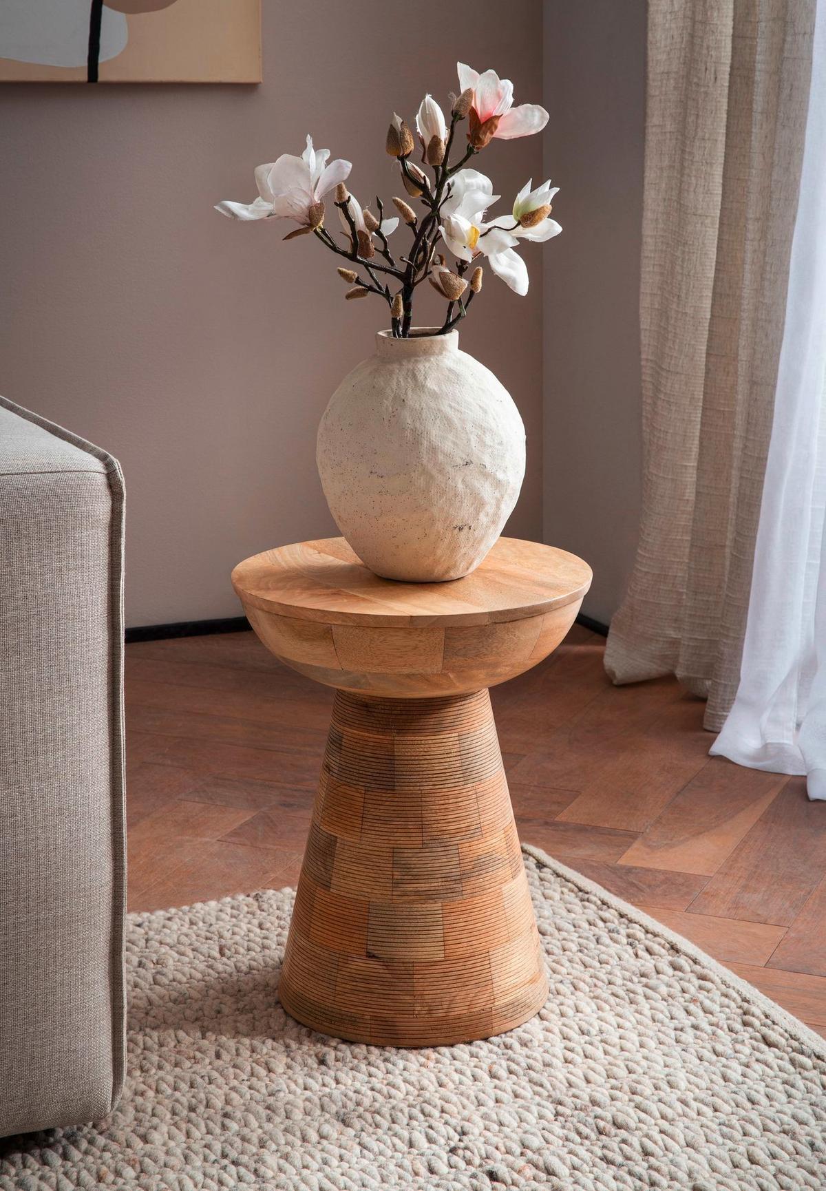 BEISTELLTISCH BEISTELLTISCH MANGO - Braun, Design, Holz (37/37/45cm) - Livetastic