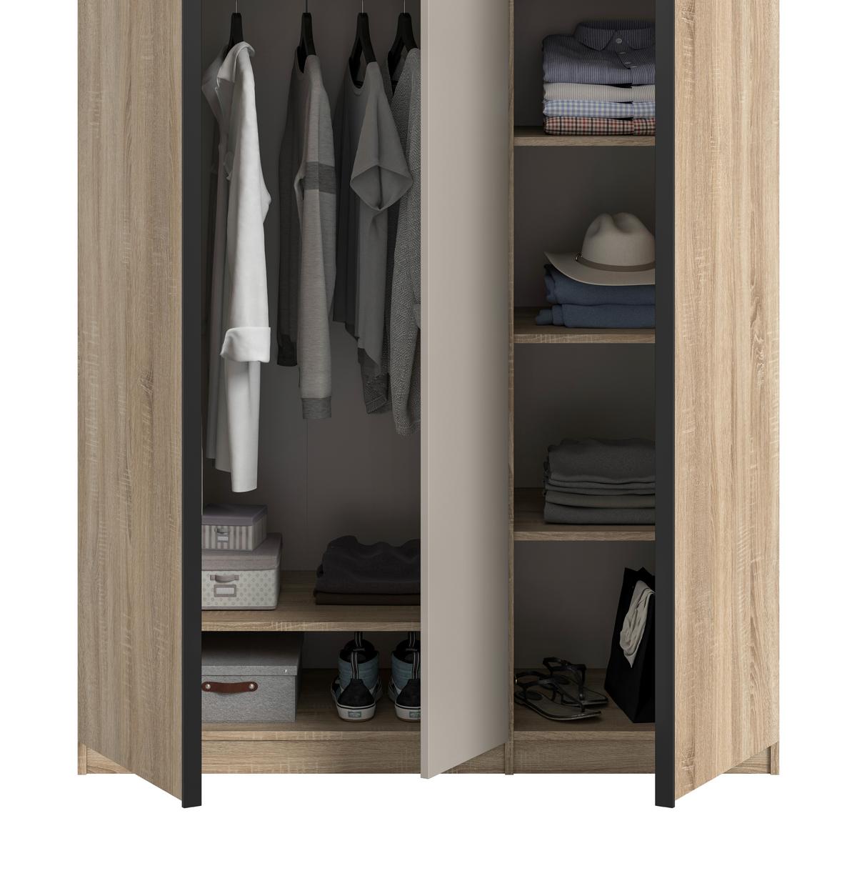 Set Polic Oakland, Barva Hrasta, 4 Kos - hrast sonoma, Moderno, leseni material (78/1,6/48cm) - MID.YOU