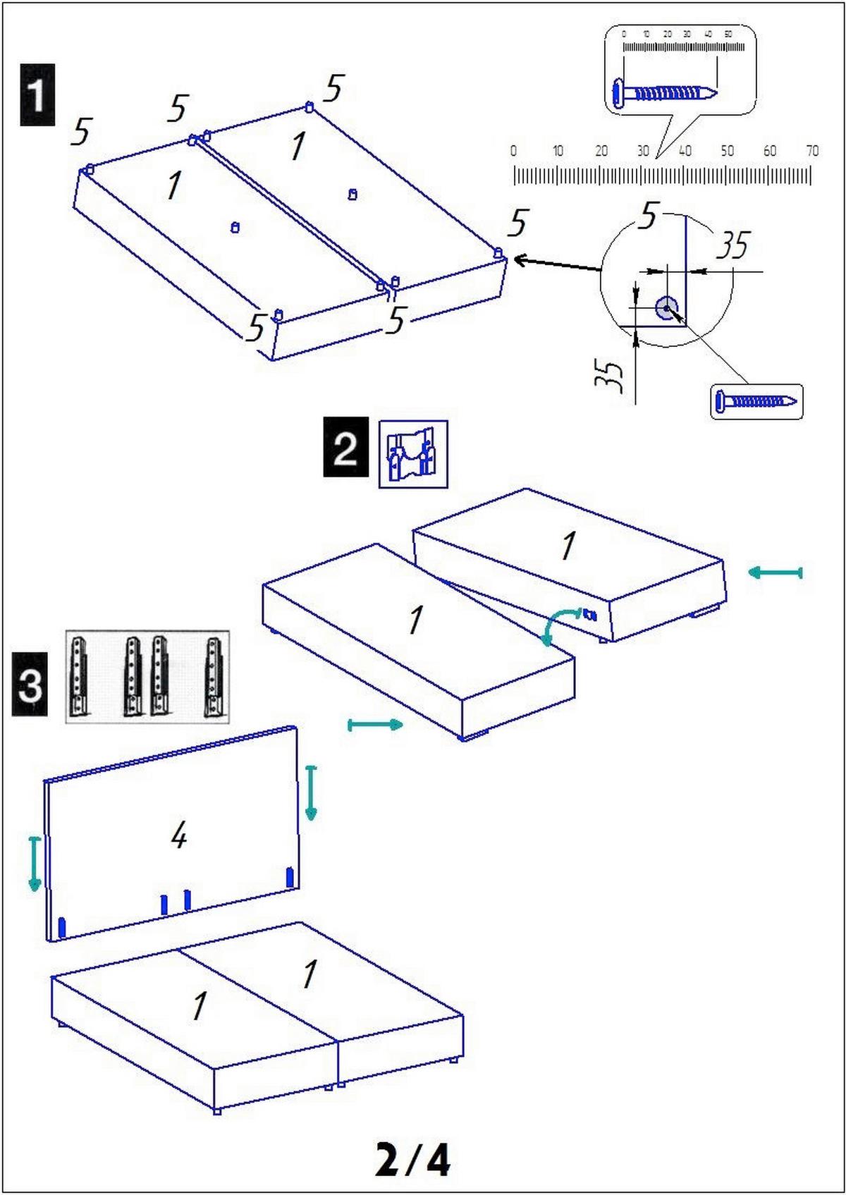 Boxbett Melia Grau ca. 180x200 cm mit Topper - Schwarz/Grau, MODERN, Holz/Holzwerkstoff (180/200cm) - Bessagi Home