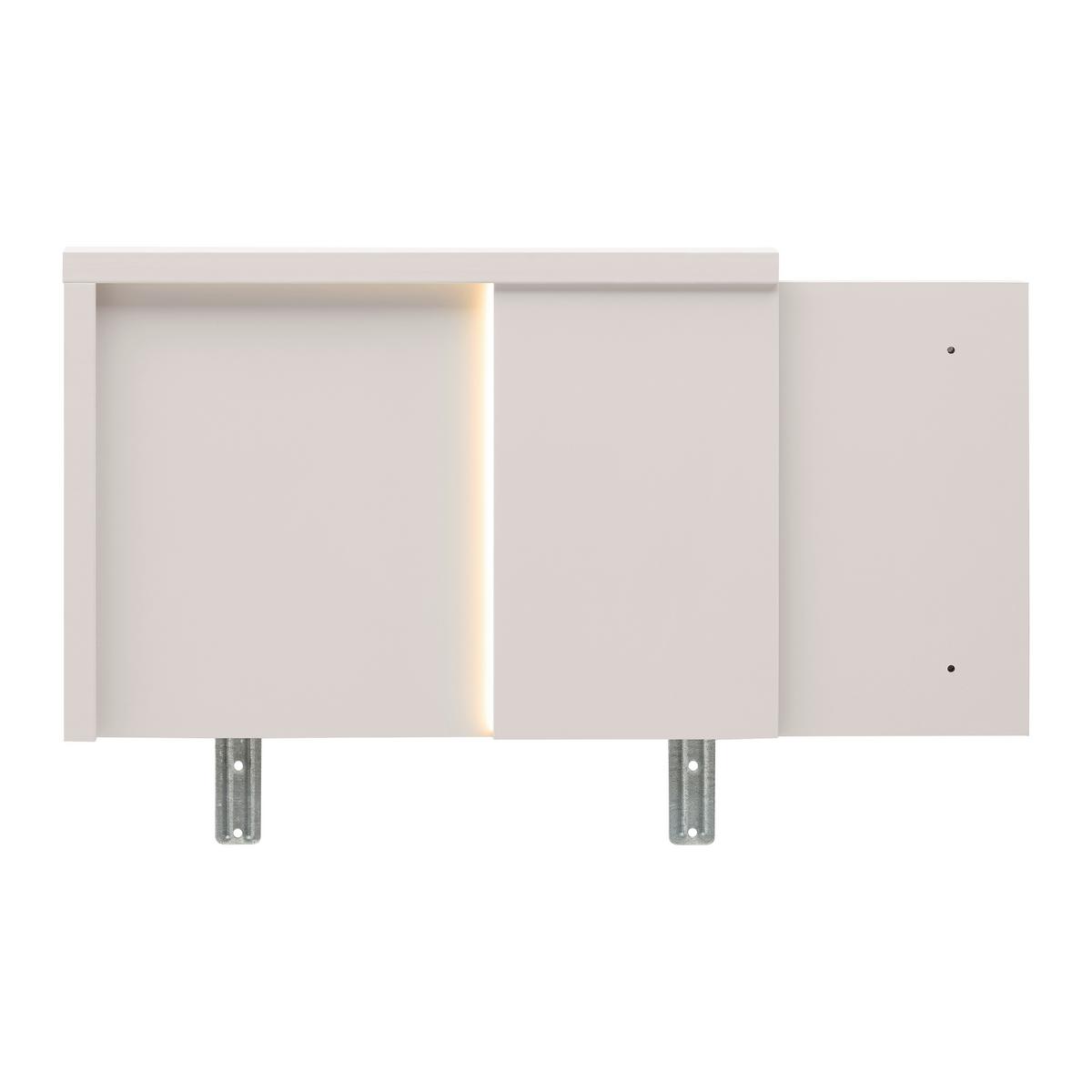 Nachtkästchenaufsatz Briona Champagnerfarben - Champagner, KONVENTIONELL, Holzwerkstoff - Premium Living