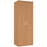 SZAFA NA UBRANIA EASY - kolor bukowy/kolor srebrny, Basics, materiał drewnopochodny/tworzywo sztuczne (72/194/54cm) - Xora