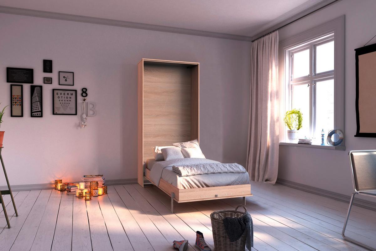 Klappbett Juist ca. 90x200 cm Eiche - Eichefarben, KONVENTIONELL, Holz/Holzwerkstoff (90/200cm) - MID.YOU