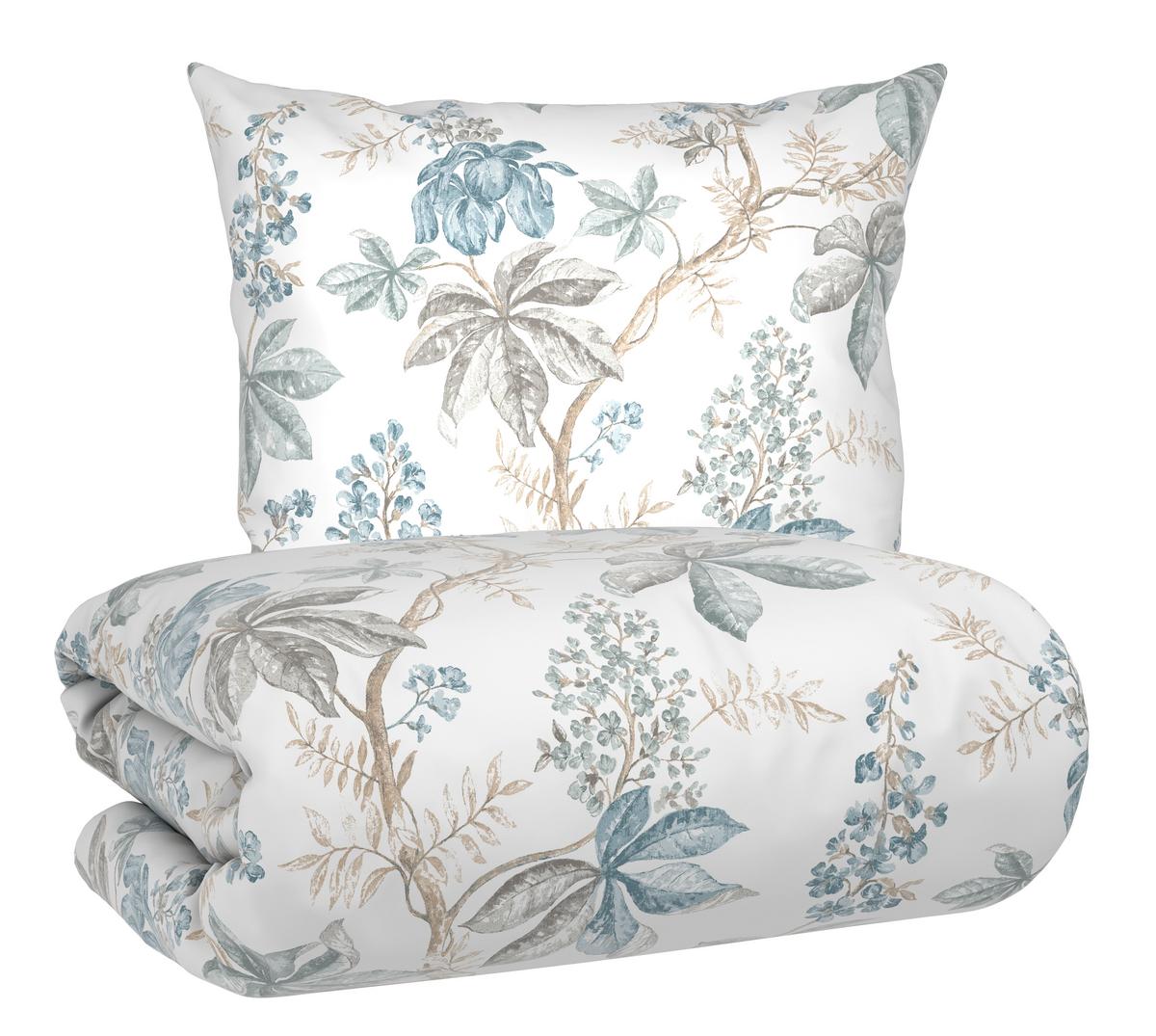 Bettwäsche Franky Wende Blau/Grau/Weiß ca. 135x200cm - Blau/Weiß, ROMANTIK / LANDHAUS, Textil (135/200cm) - Mömax