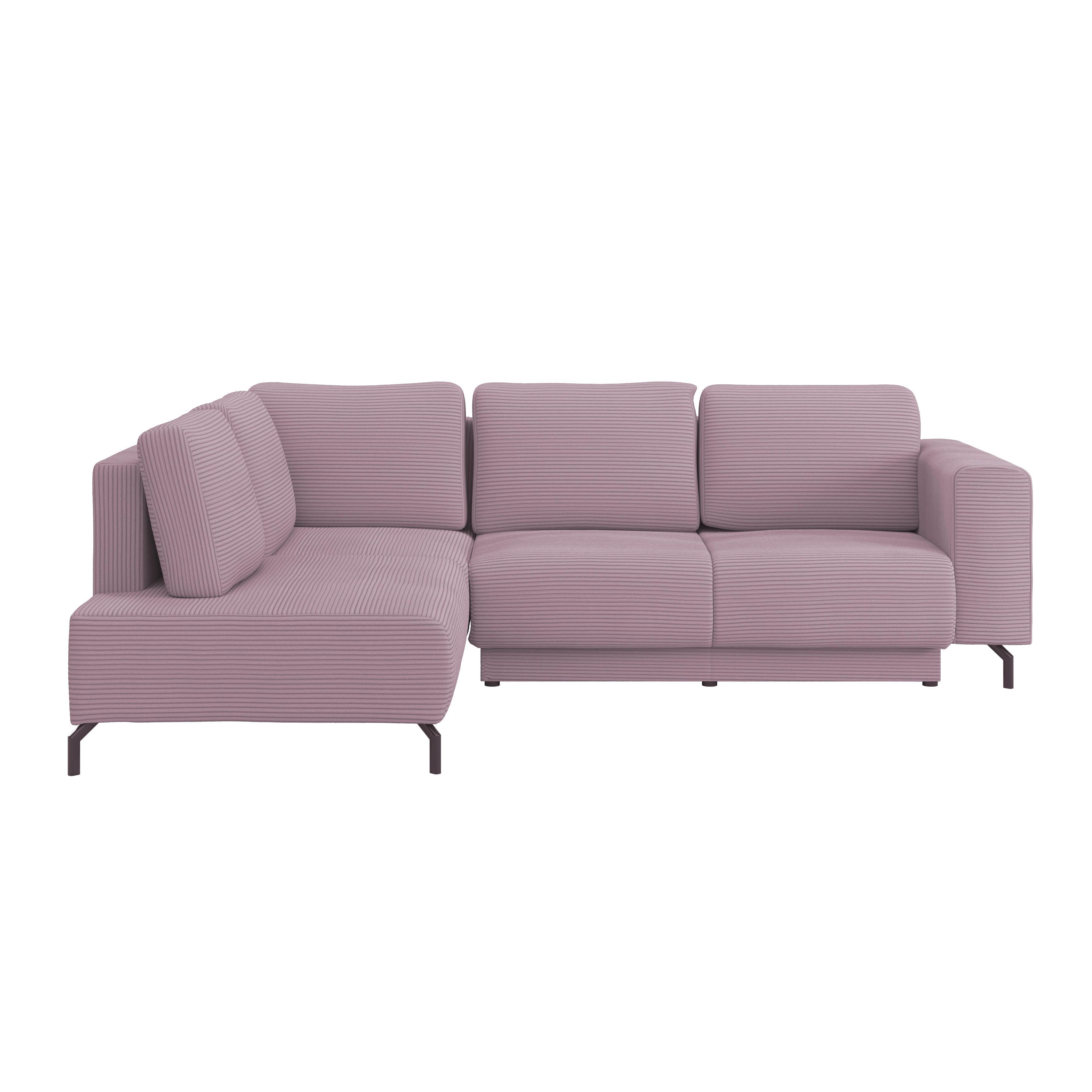 Kutna Garnitura Veni - ljubičasta/crna, Moderno, tekstil (210/272cm) - Modern Living
