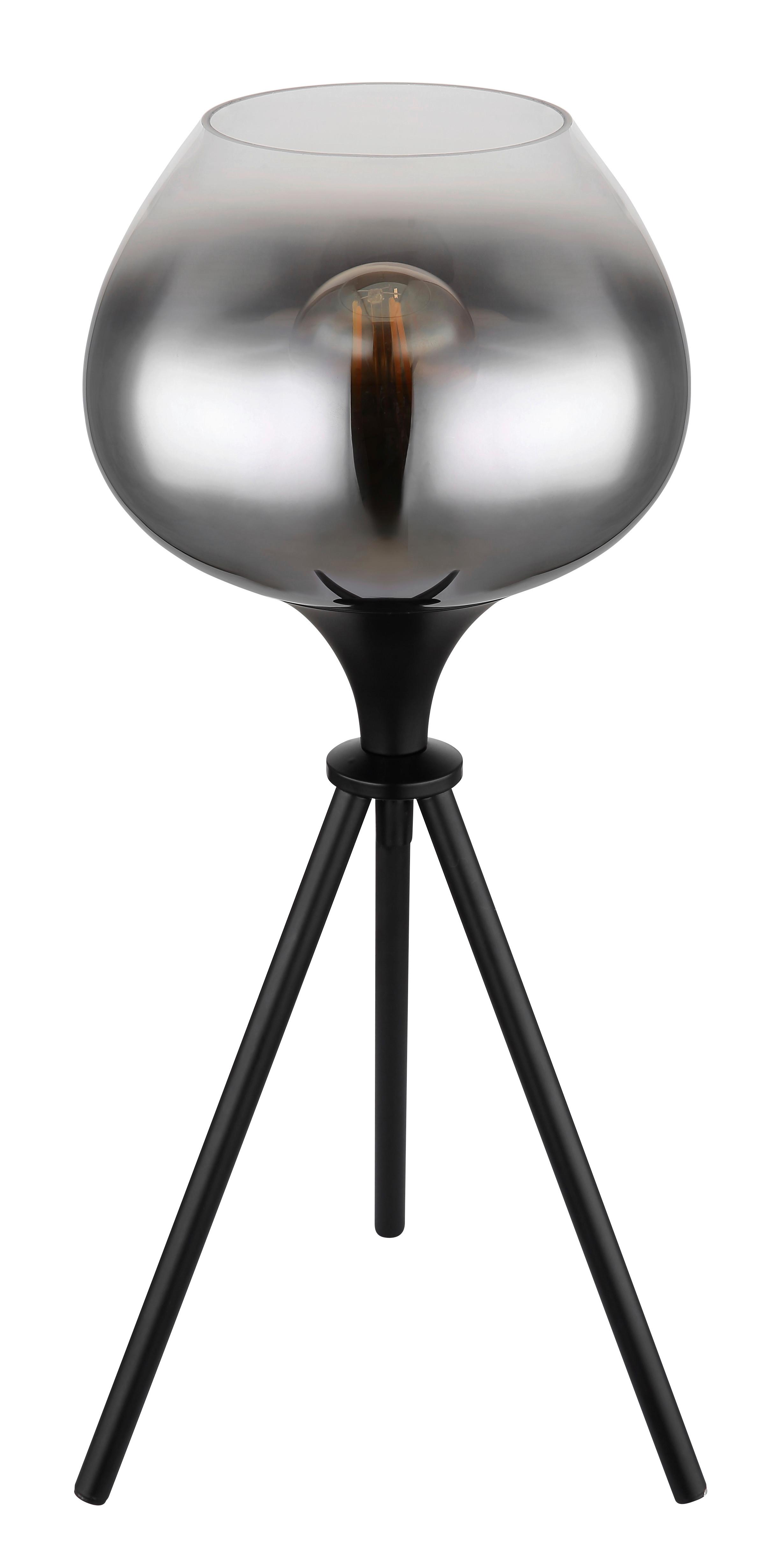 Tischleuchte Maxy in Schwarz max. 40 Watt - Schwarz, Glas/Metall (24/45cm) - Globo
