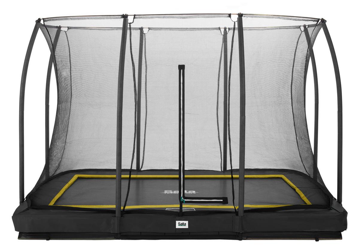 Boden-Trampolin Comfort Edition ca. 305x214cm - Schwarz, Basics, Metall (305/214cm) - Salta