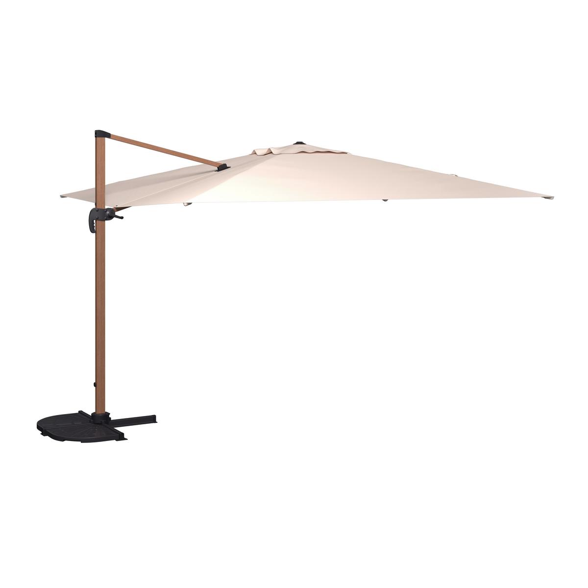 Ampelschirm Kairo Braun/Beige ca. 300x275x400cm - Beige/Braun, Basics, Textil/Metall (300/275/400cm)