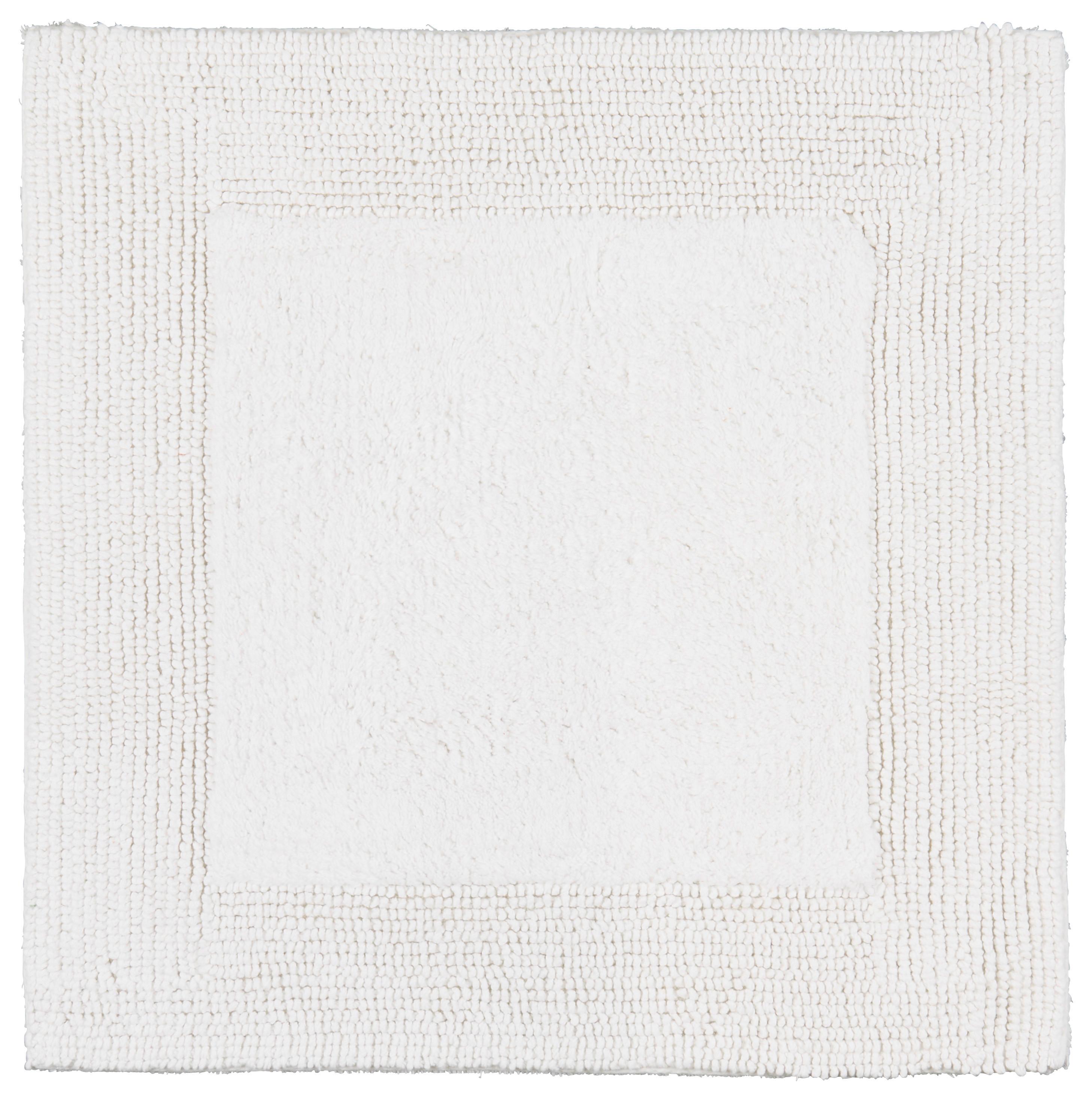 Badematte Karen in Weiß ca. 50x50cm - Weiß, KONVENTIONELL, Textil (50/50cm) - Premium Living