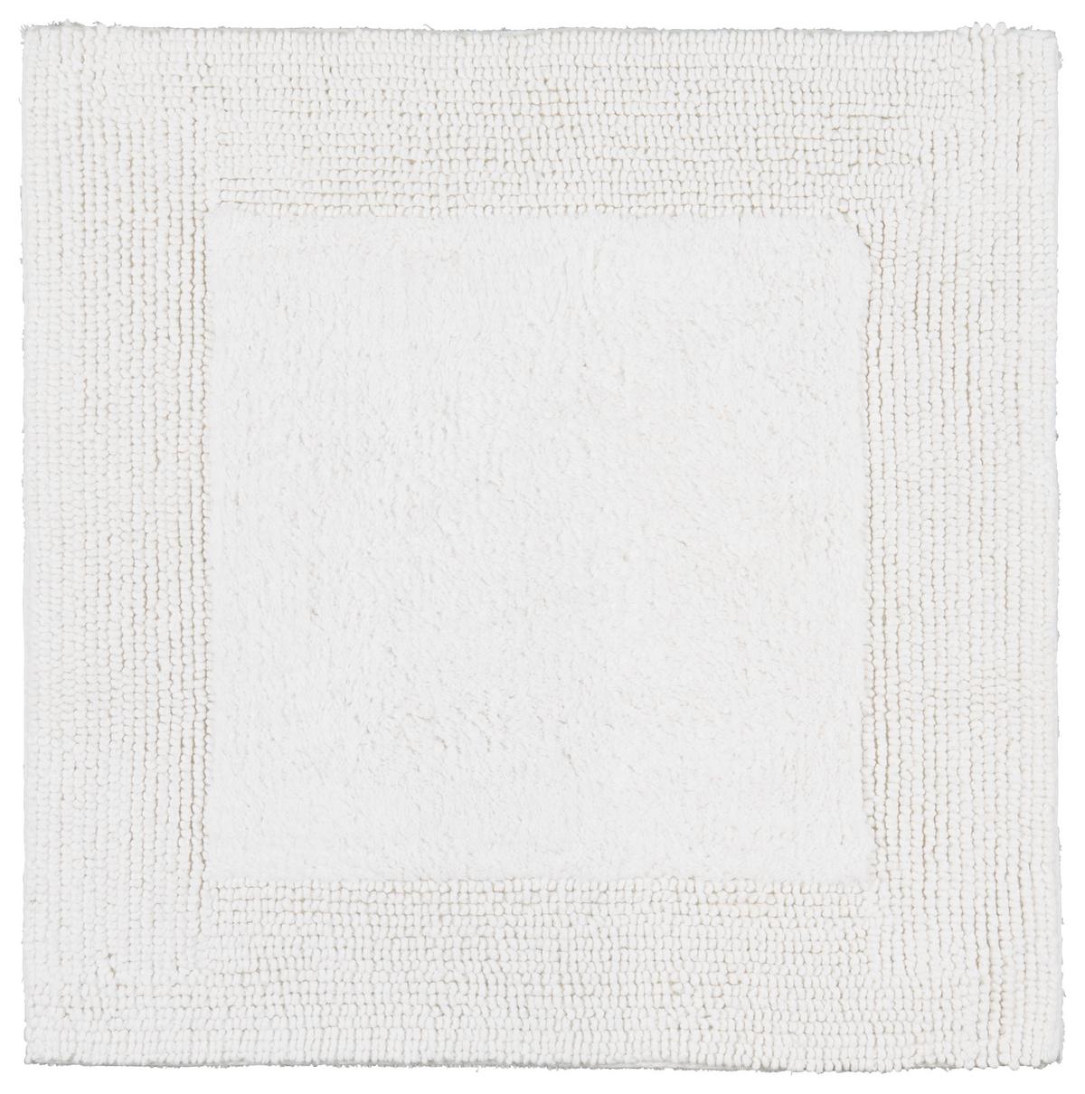 Badematte Karen in Weiss ca. 50x50cm - Weiss, Konventionell, Textil (50/50cm) - Premium Living