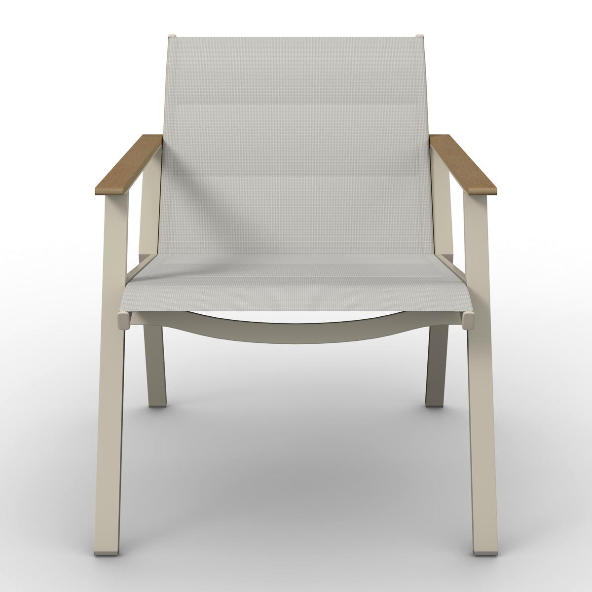 Gartenset Bianco Beige/Teakfarben 4-teilig - Beige/Teakfarben, Basics, Glas/Kunststoff (71/118/77cm) - Mömax