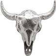 Wanddeko Bullhead in Silberfarben - Silberfarben, Metall (59/59/20cm) - PREMIUM LIVING