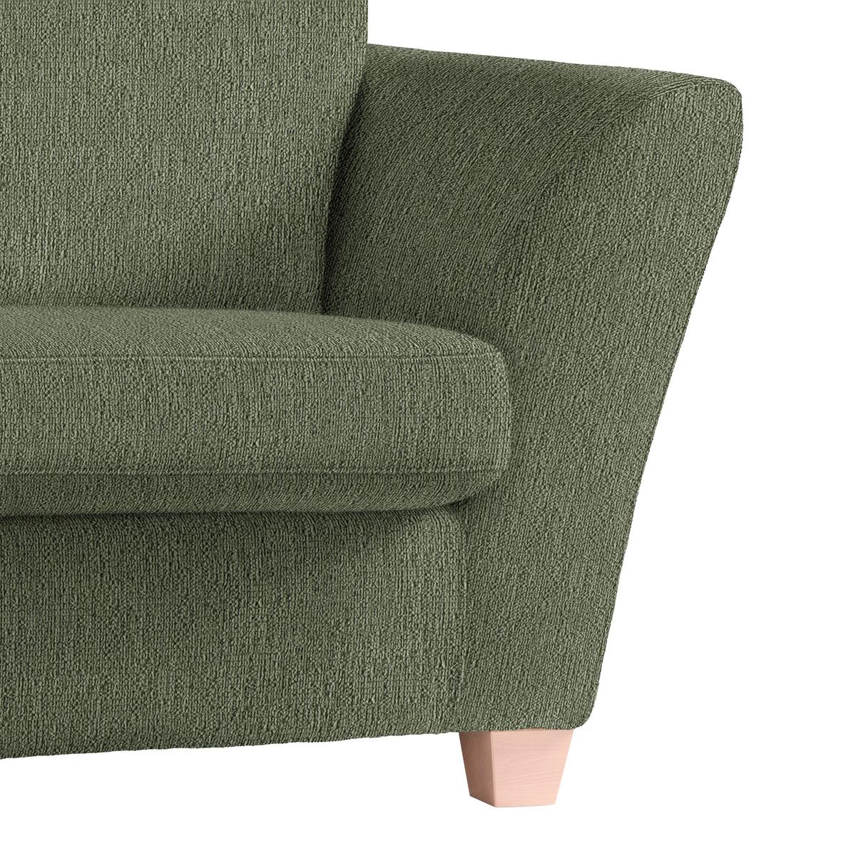2-Sitzer-Sofa Devado Olivgrün - Olivgrün/Naturfarben, Holz/Textil (190/70-85/95cm) - Mömax