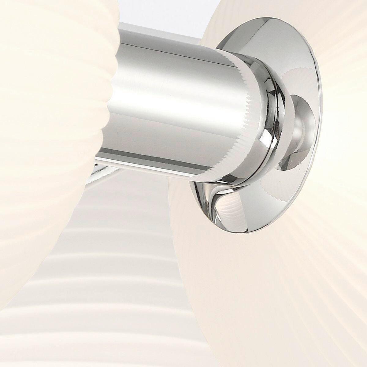LED Falilámpa Qn-Palmas-3w-Pn - nikkelszínű, Konventionell, üveg/fém (15,1/58,7/20,3cm) - Elstead Lighting