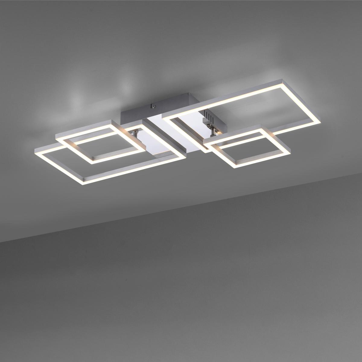 LED-Deckenleuchte Iven max. 40 Watt - Alufarben/Nickelfarben, Basics, Kunststoff/Metall (65/75/33,8cm)