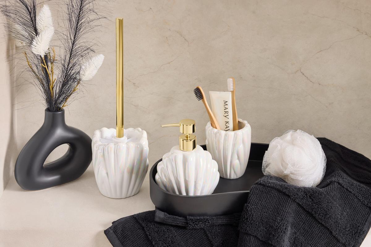 Zahnputzbecher Arielle Perlmuttfarben - Perlmutt, Modern, Keramik (9,2/9cm) - Mömax