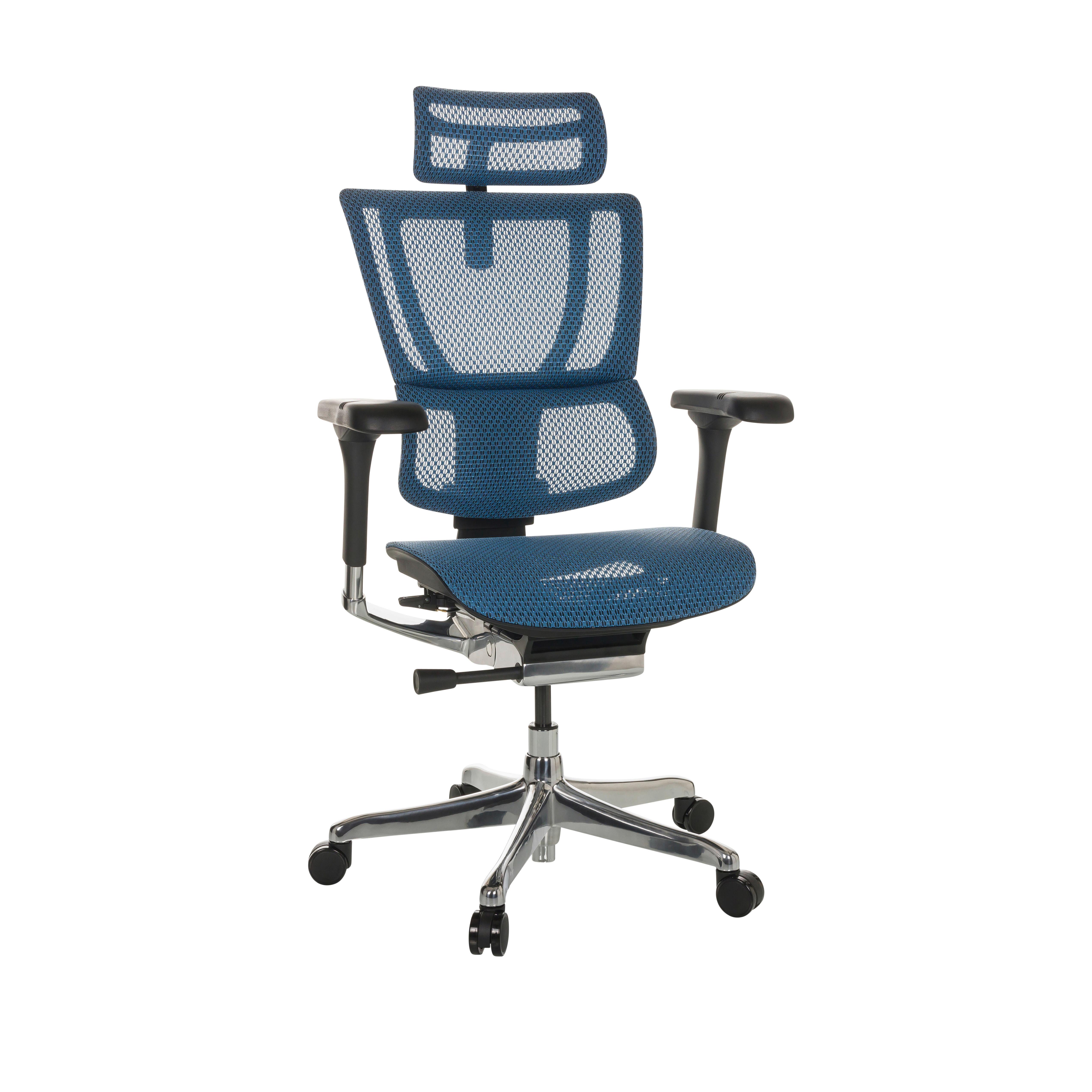Pisarniški Stol Ergohuman Slim I, Modra - modra, Basics, kovina/umetna masa (69/116-138/66cm) - MID.YOU
