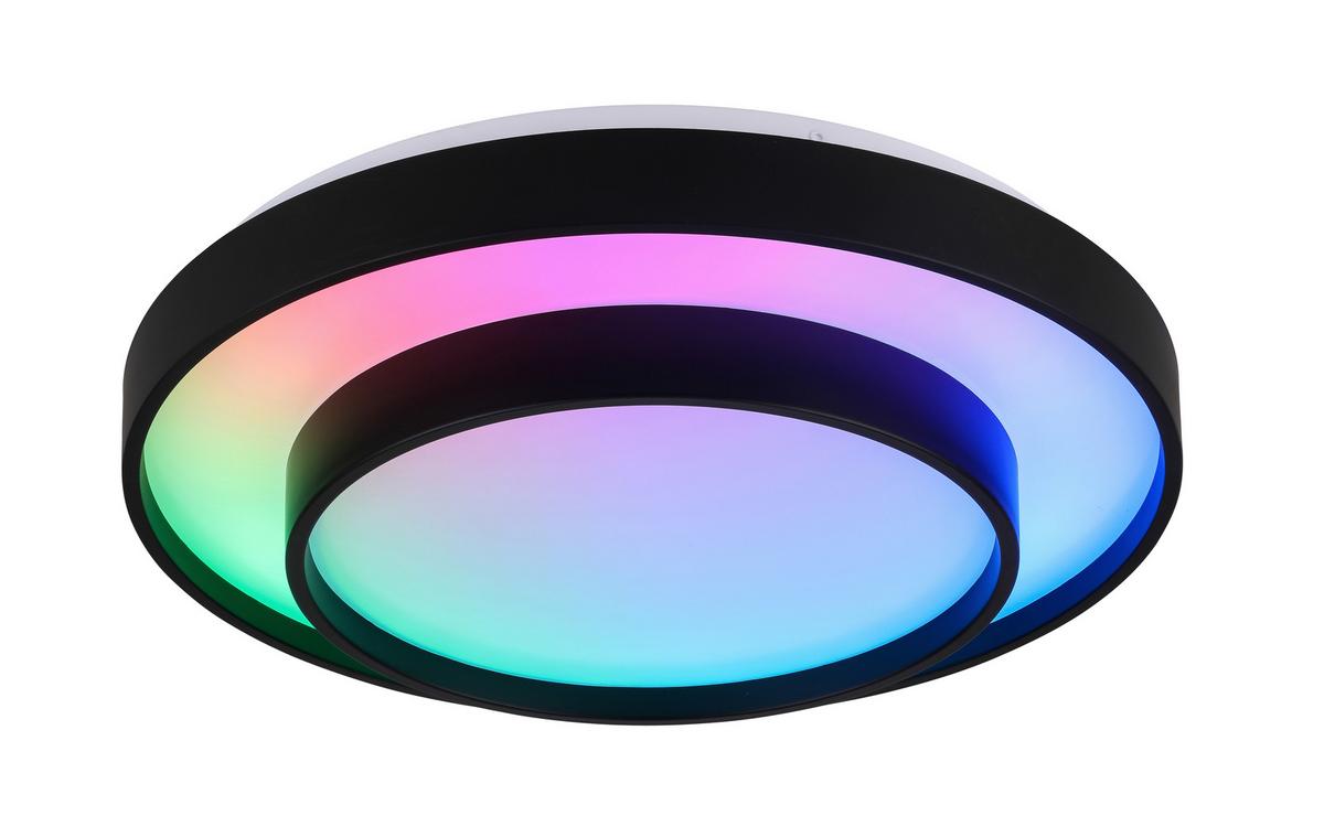 LAMPA SUFITOWA LED RIKU - czarny, Modern, tworzywo sztuczne/metal (48/8,5cm) - Bessagi Home